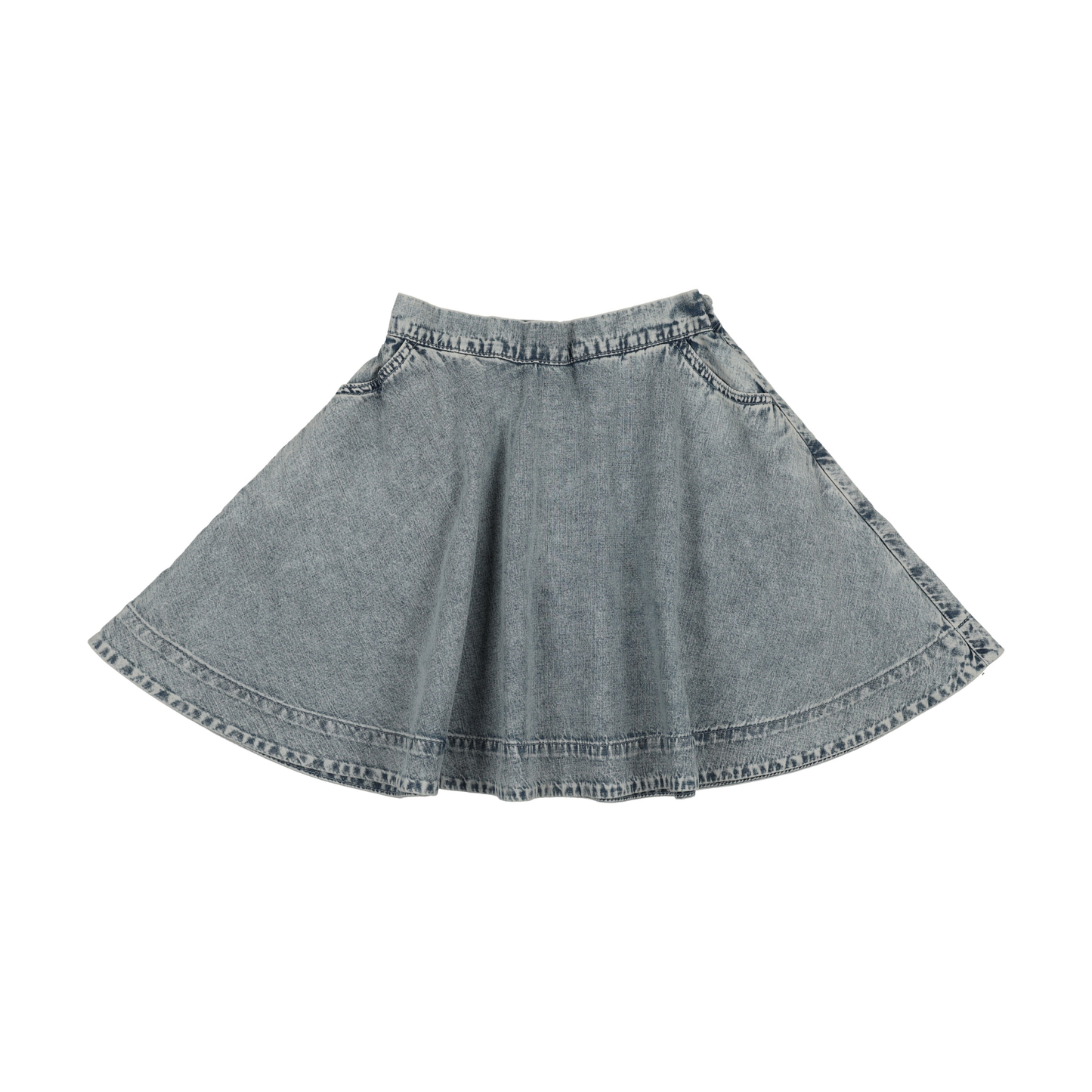 Lil Legs Stone Wash Denim Flared Skirt