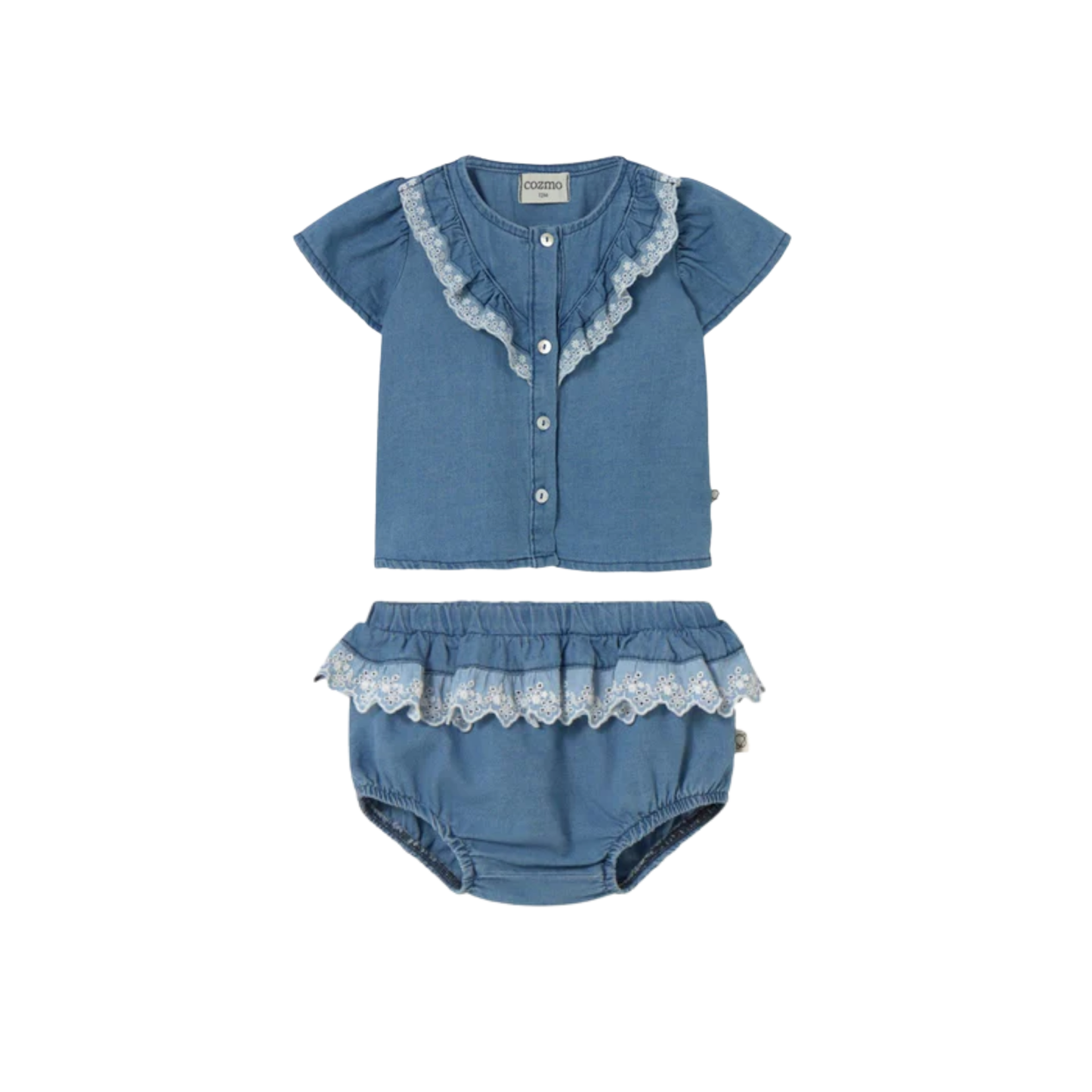 Cozmo Blue Malva Denim Short Set