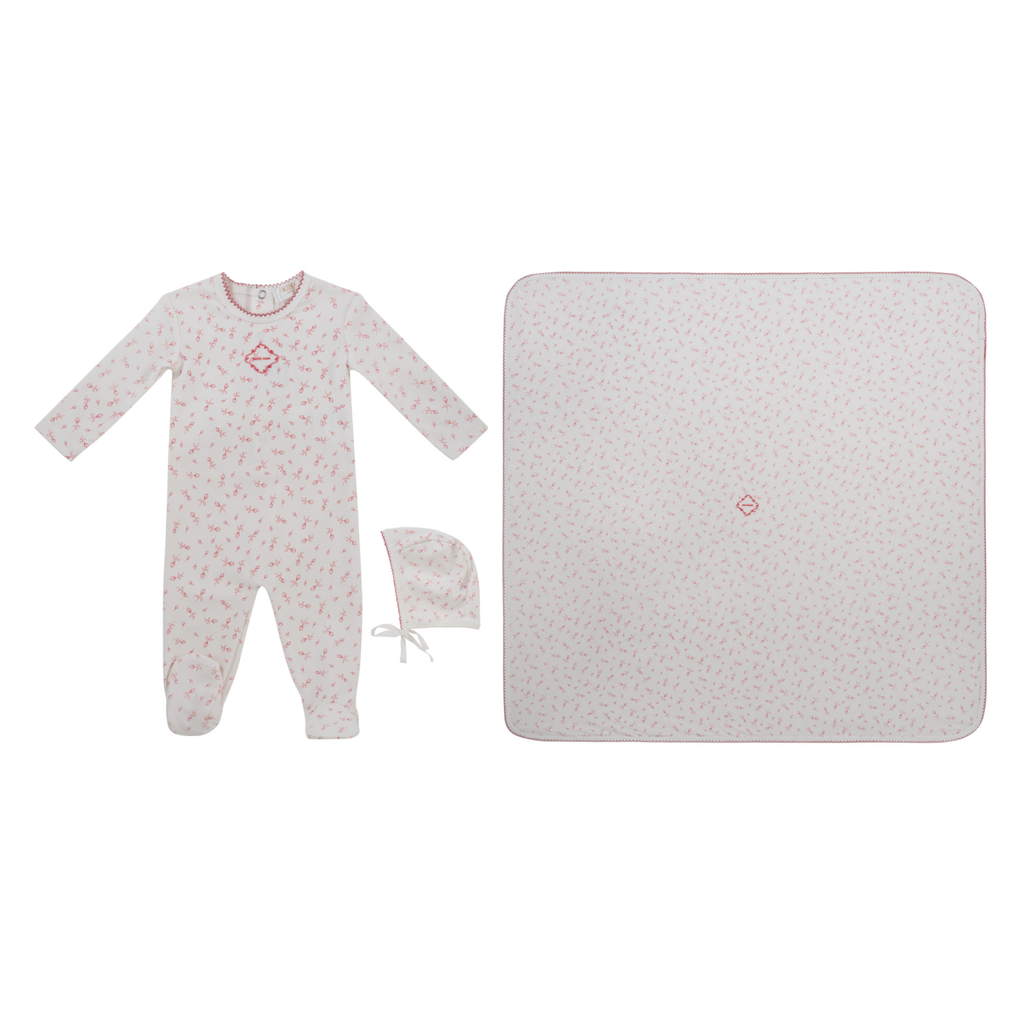 Kipp Baby Pink Petit Pois Footie 3PC Set