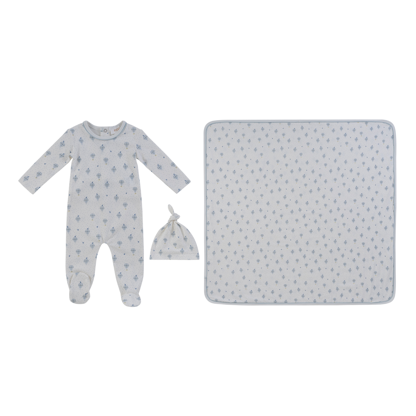 Kipp Baby Blue Up & Away Footie 3PC Set
