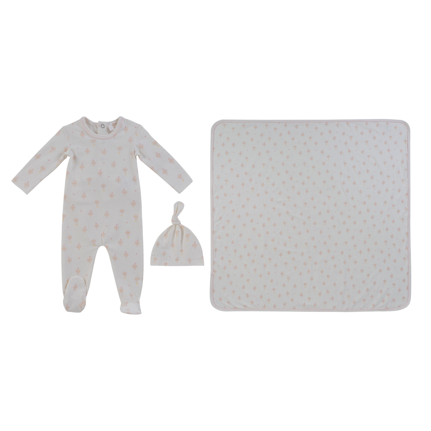 Kipp Baby Pink Up & Away Footie 3PC Set