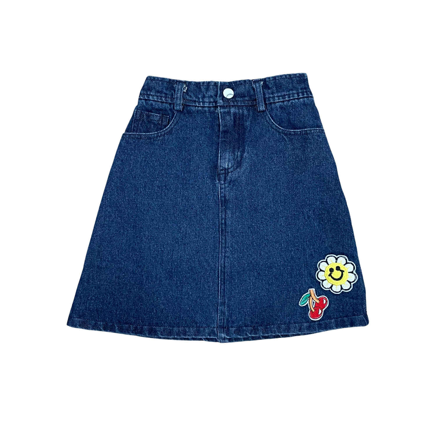 Bonjoy Denim Blue Jean Emoji Skirt