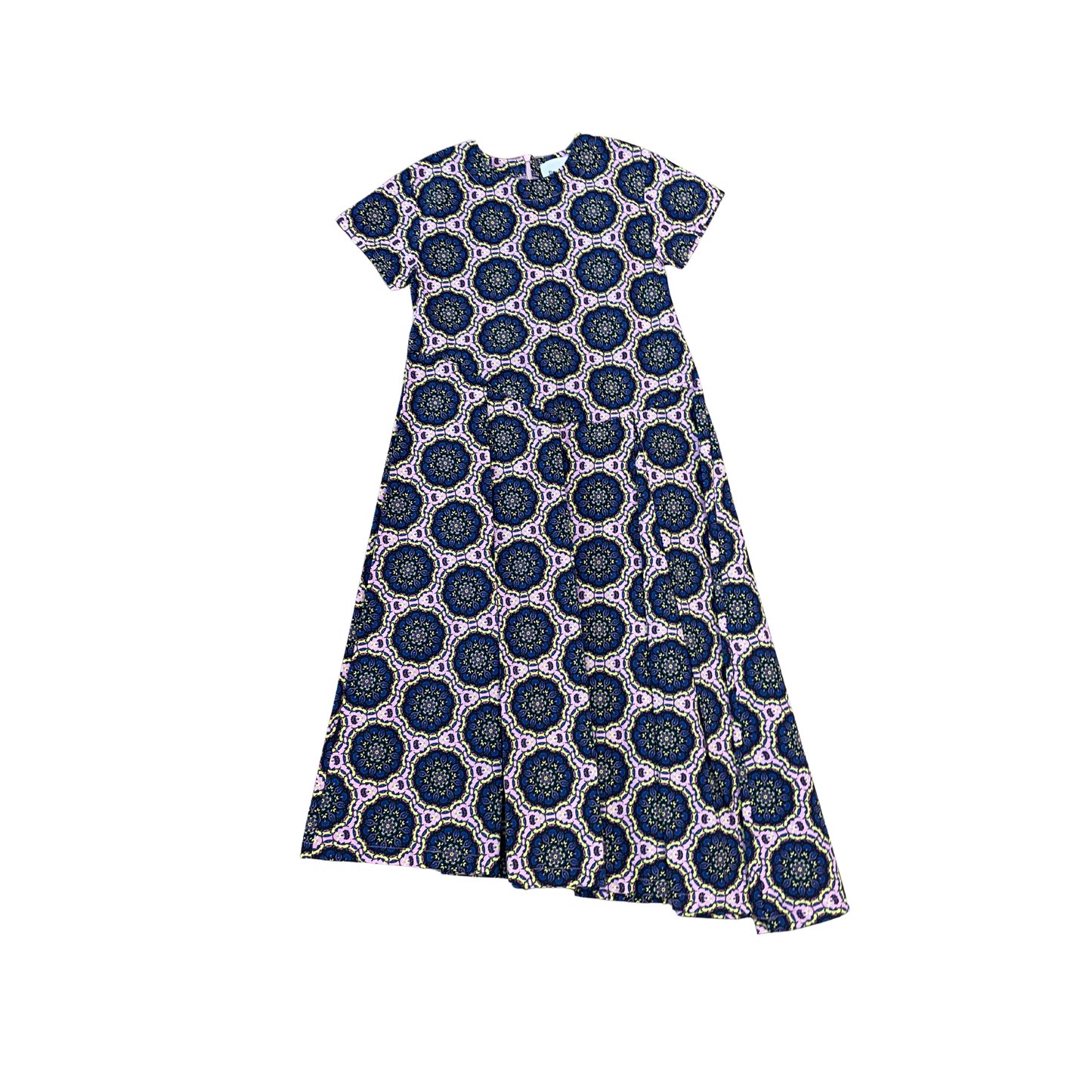 Be for all Purple Geometric Mandala Short Sleeve Dress