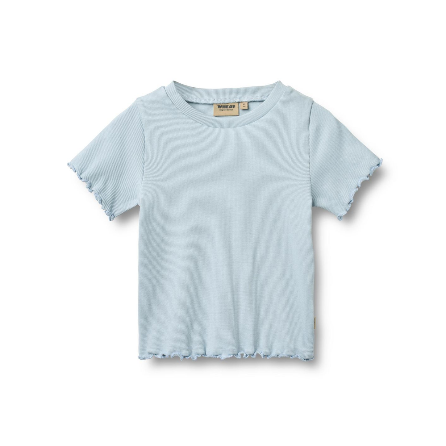 Wheat Summer Sky Alicia Rib Short Sleeve Tee