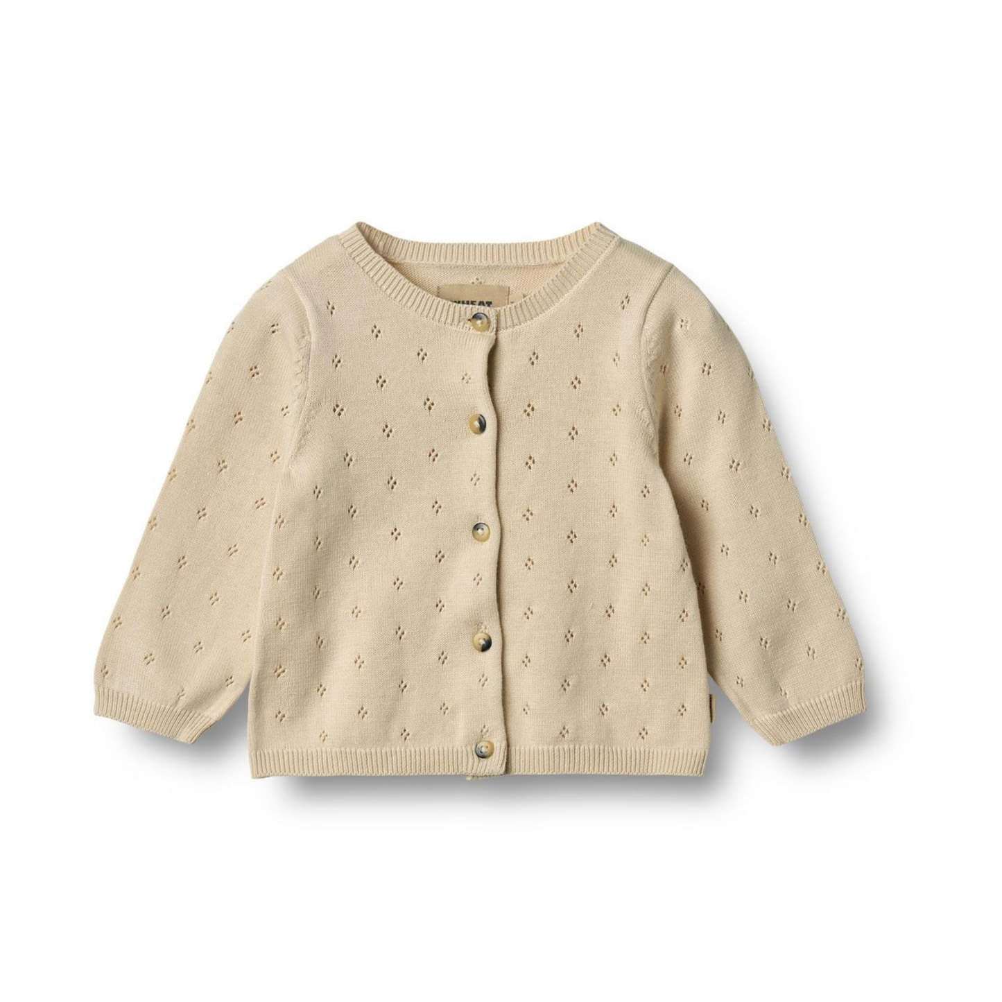 Wheat Sandshell Infant Maia Knit Long Sleeve Cardigan