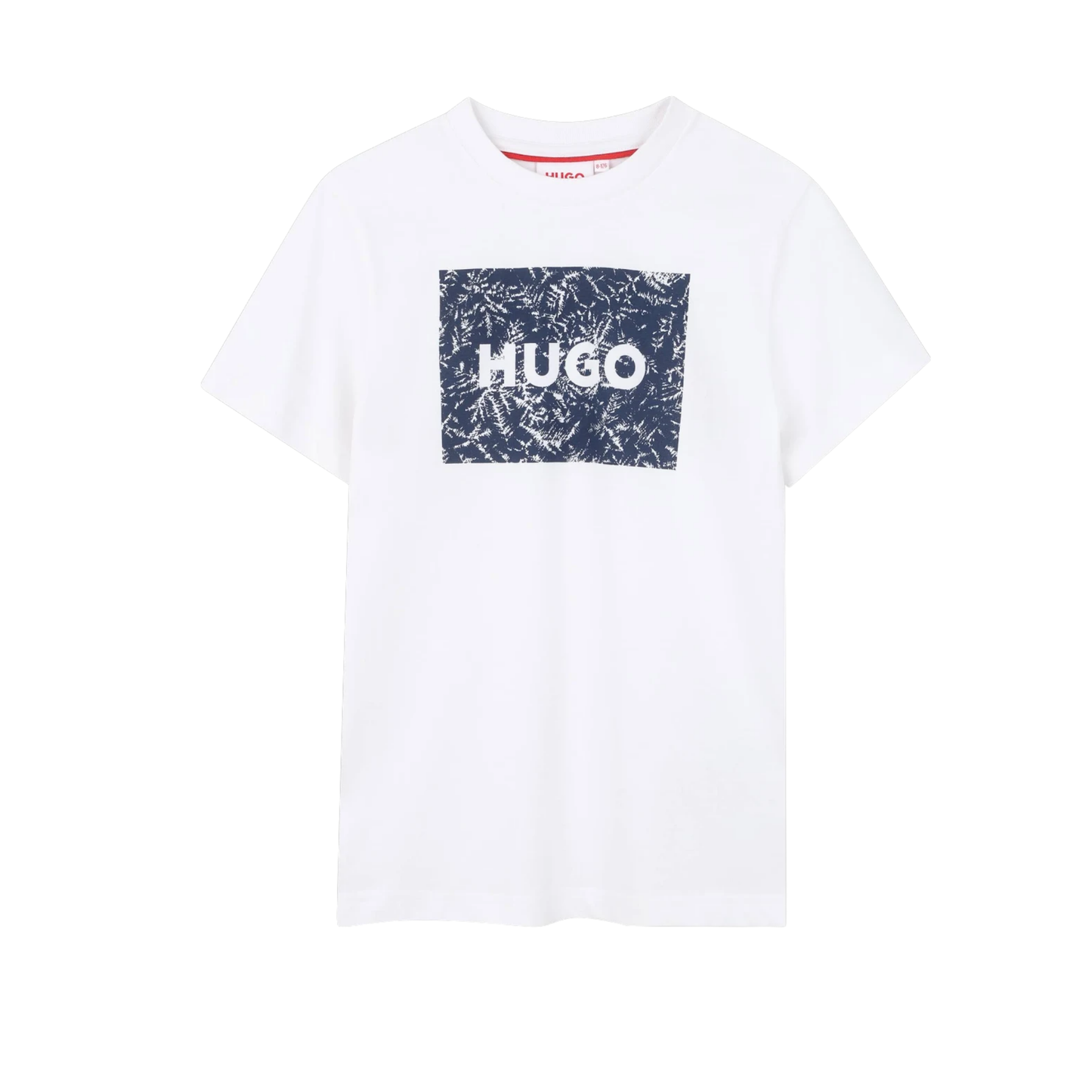 Hugo White Logo Short-Sleeved T-Shirt