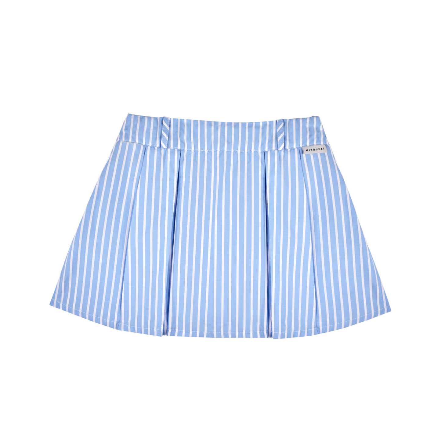 Mipounet Ecru/Blue Sia Poplin Skirt