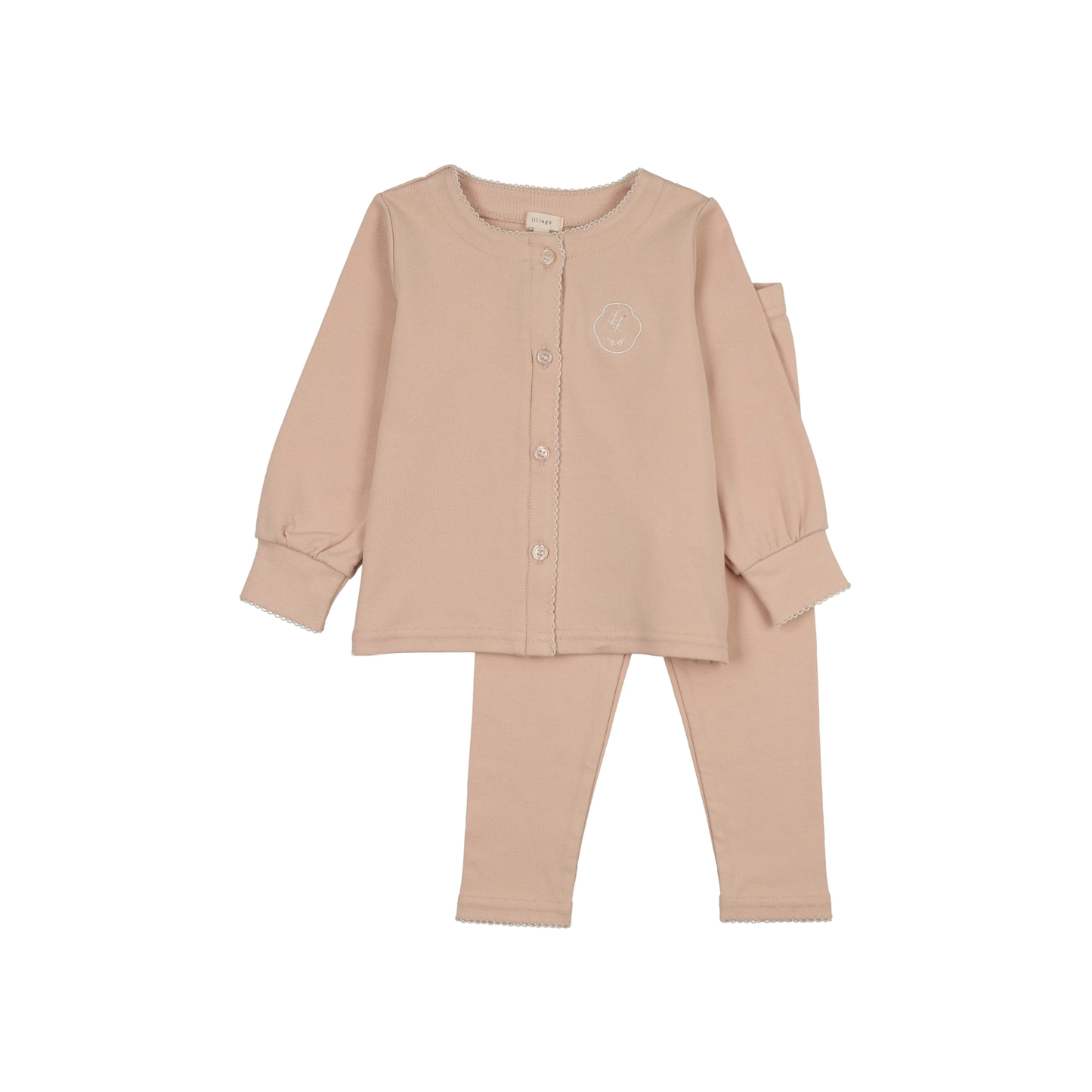 Lil Legs Dusty Pink Shabbos Lounge Set