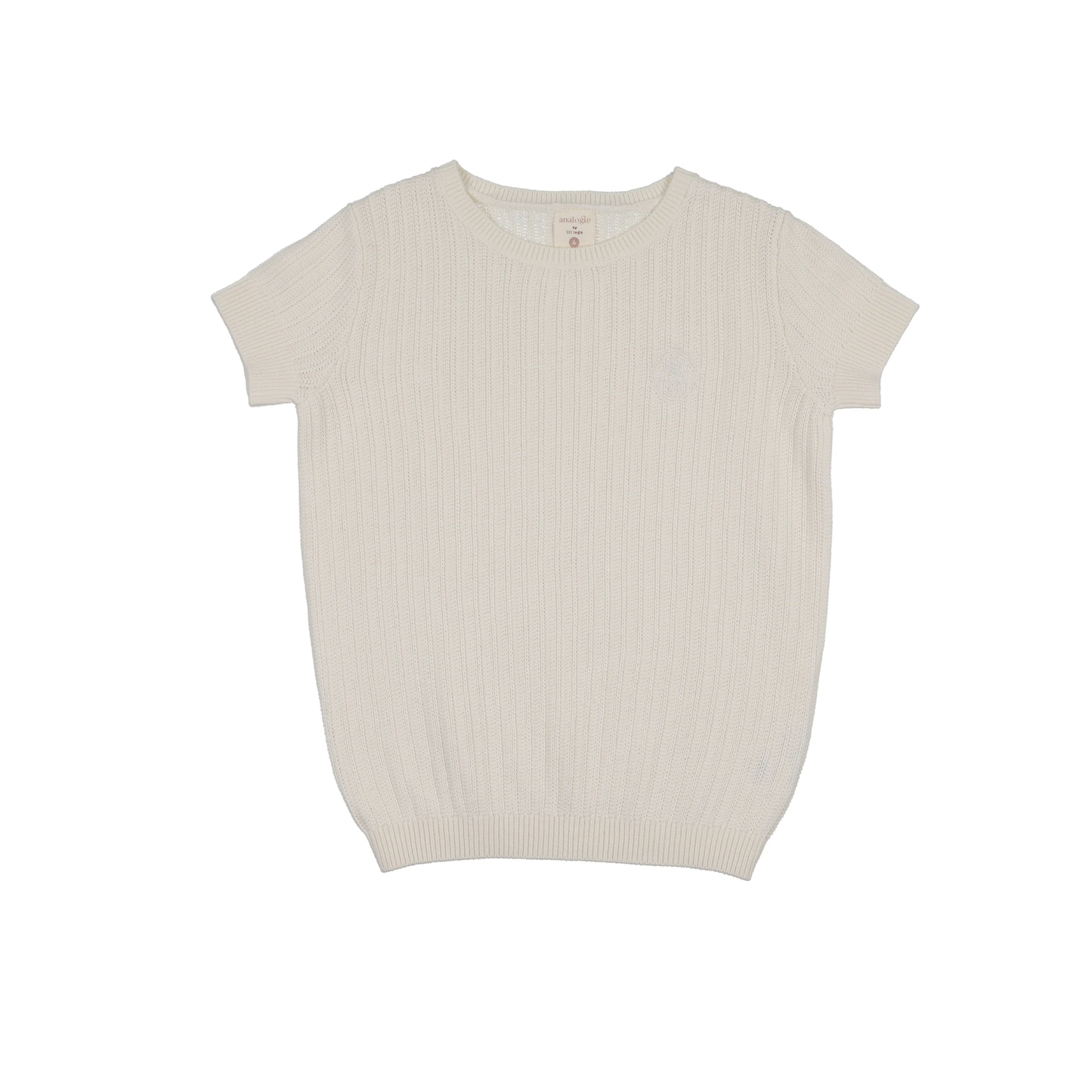 Analogie Cream Knit Crew Neck Sweater