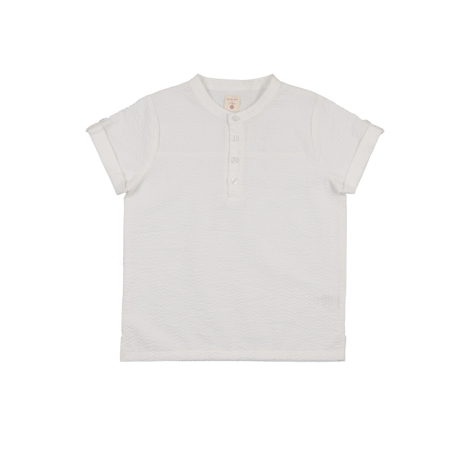 Analogie White Dress Shirt - Mandarin Collar