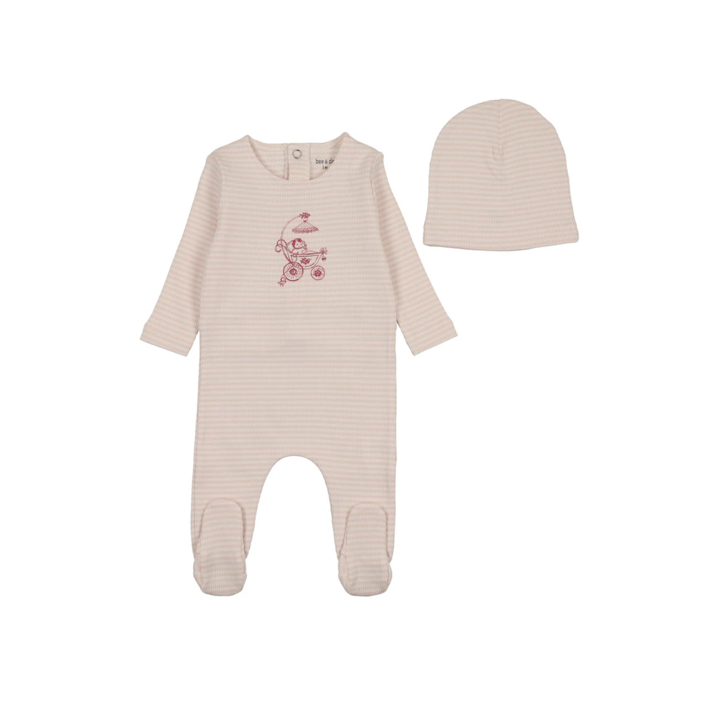 Bee And Dee Pinkalicious Carriage Sketch Footie