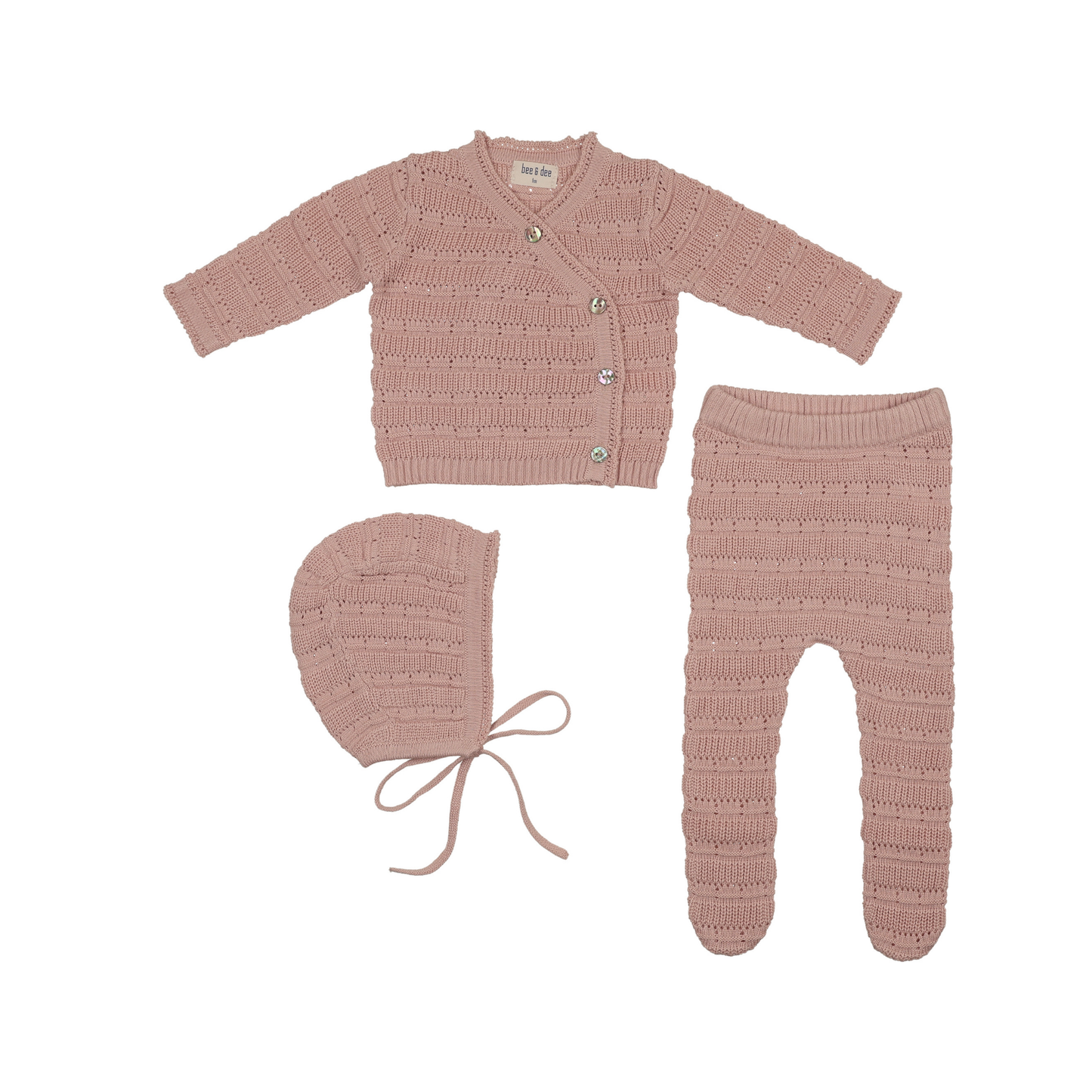 Bee And Dee Pink Toast Knit Set
