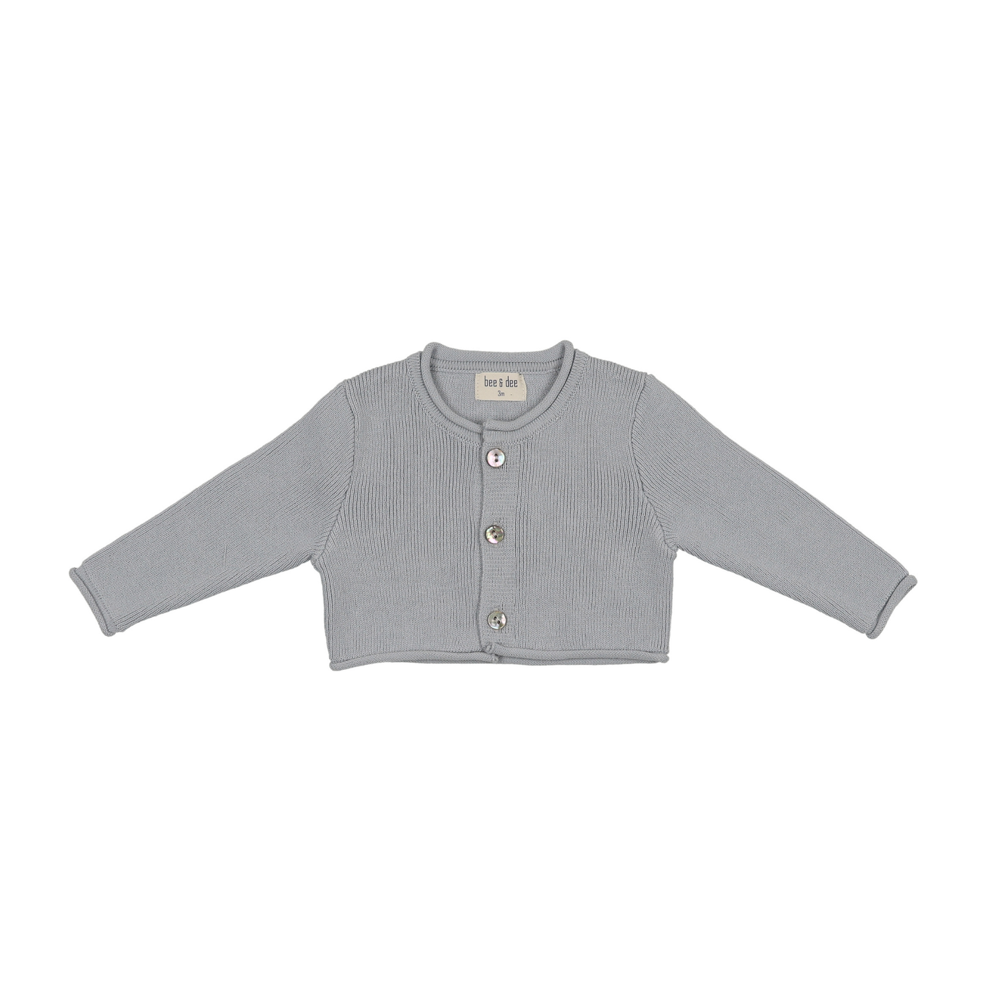 Bee And Dee Dusty Blue Knit Cardigan