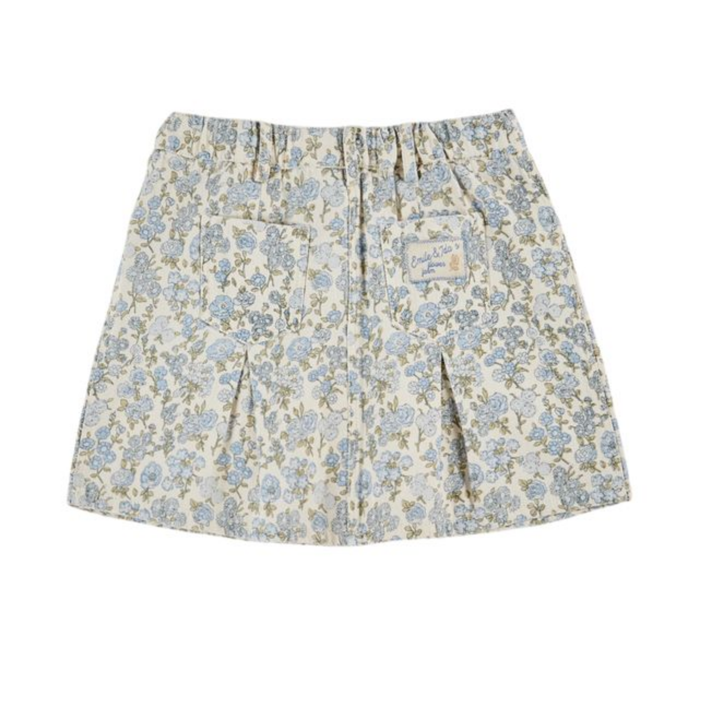 Emile Et Ida Blue Flower All Over Skirt