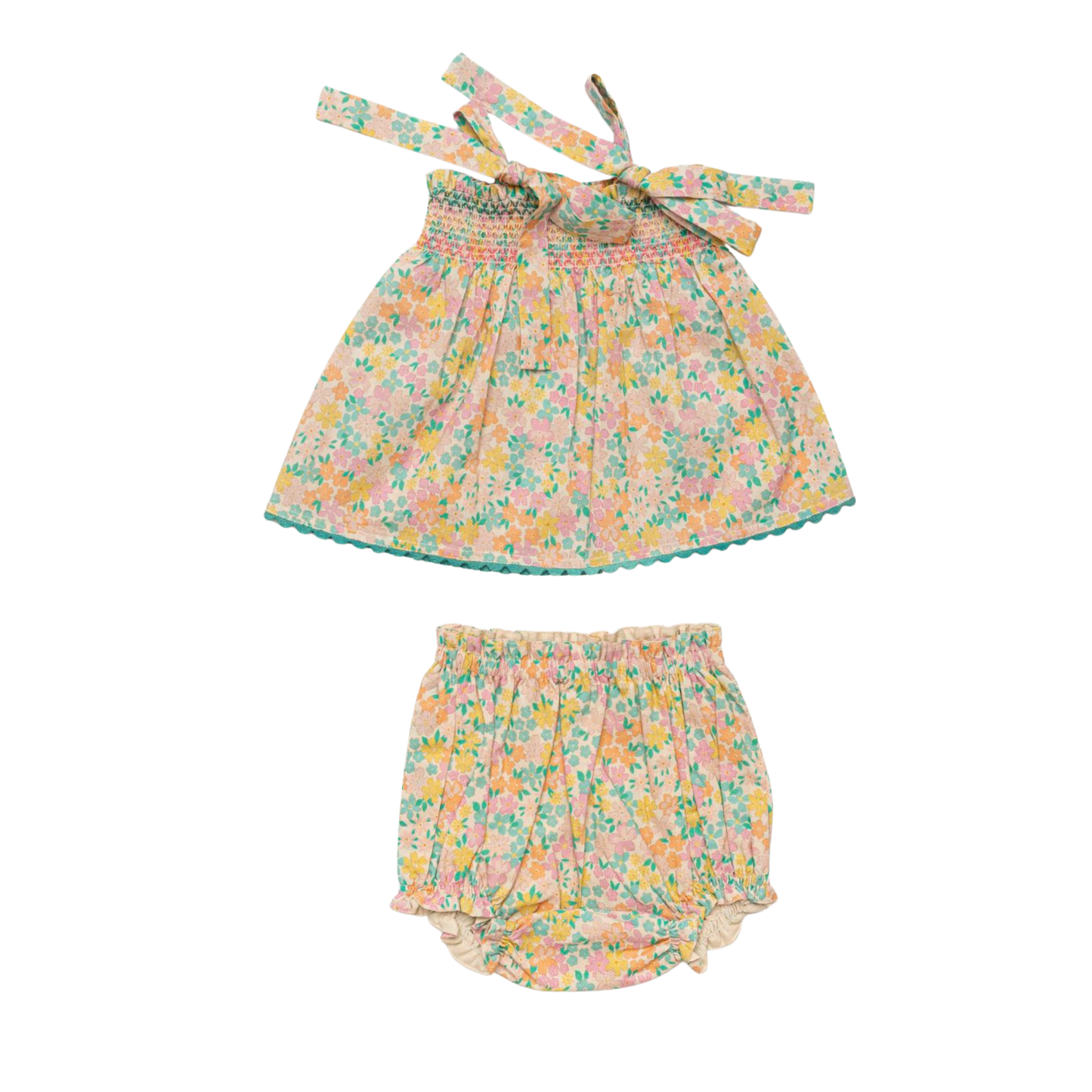 Early Sunday Mint Didi Emma Floral Bloomer Set
