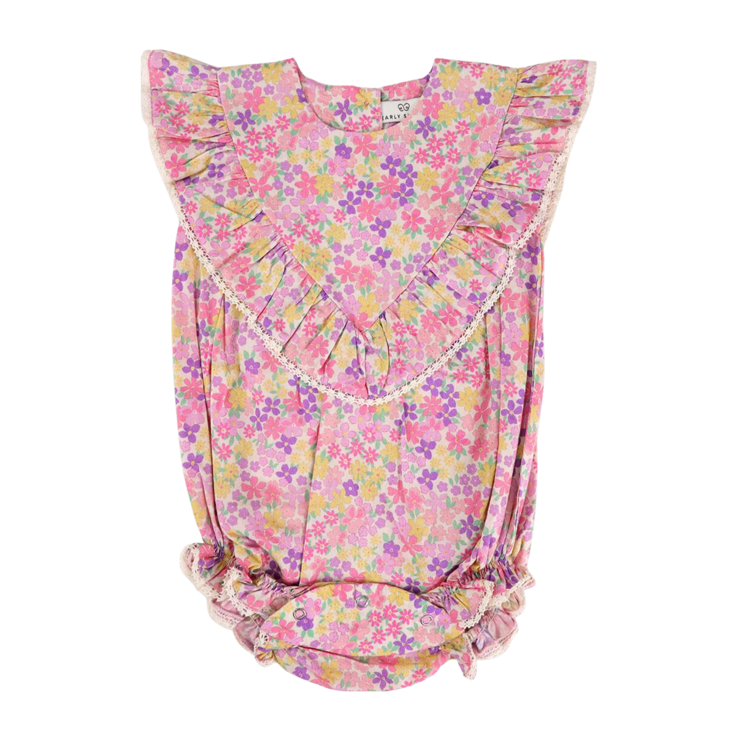 Early Sunday Purple Lucy Emma Floral Romper