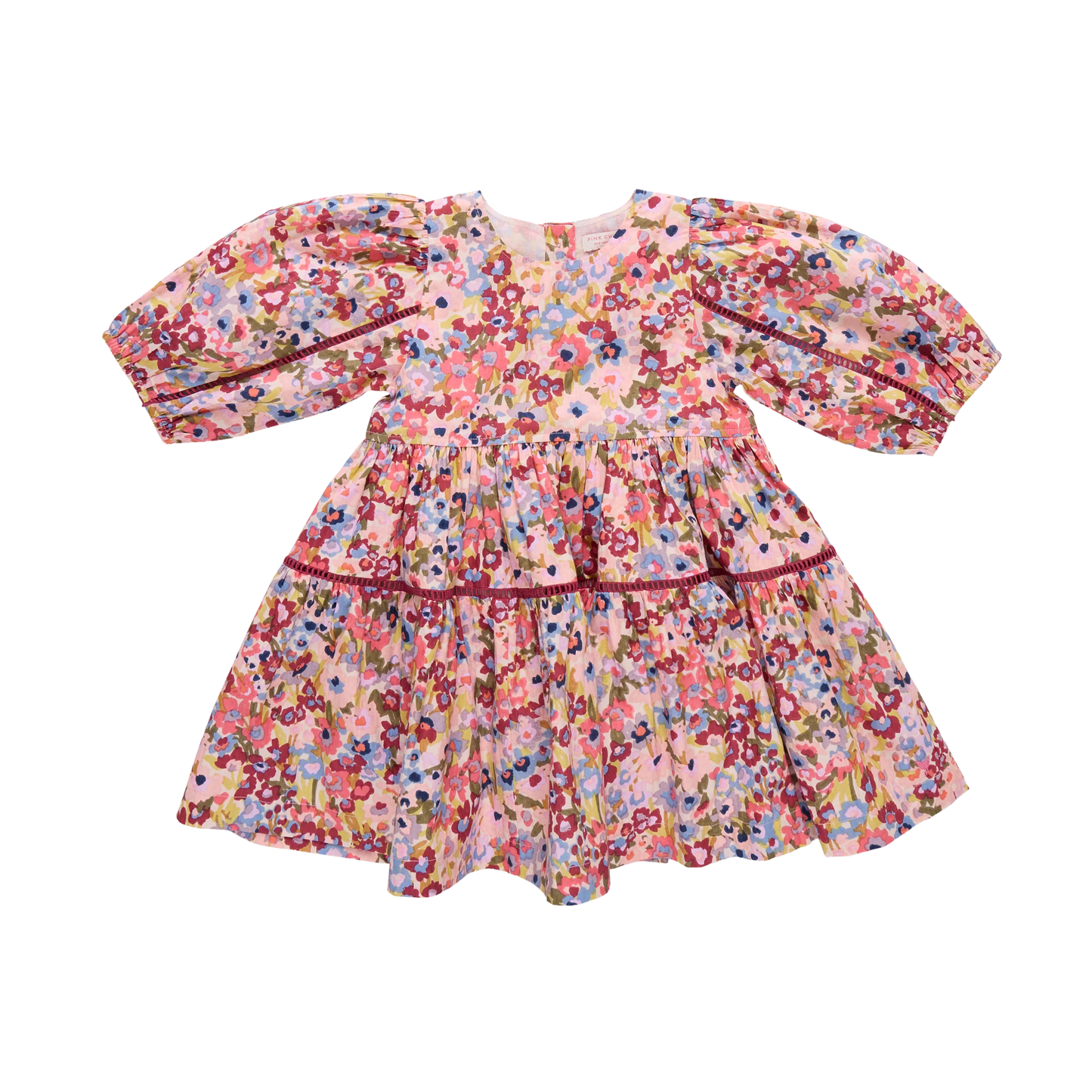 Pink Chicken Burgundy Floral Maribelle Dress