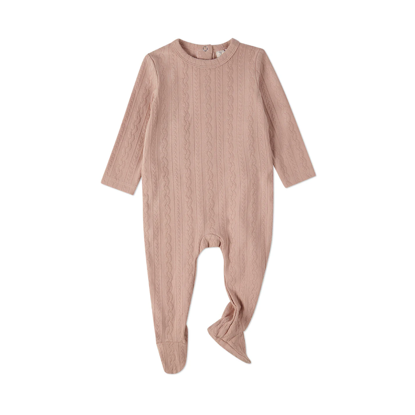 MiniMoi Faux Cable Knit Footie