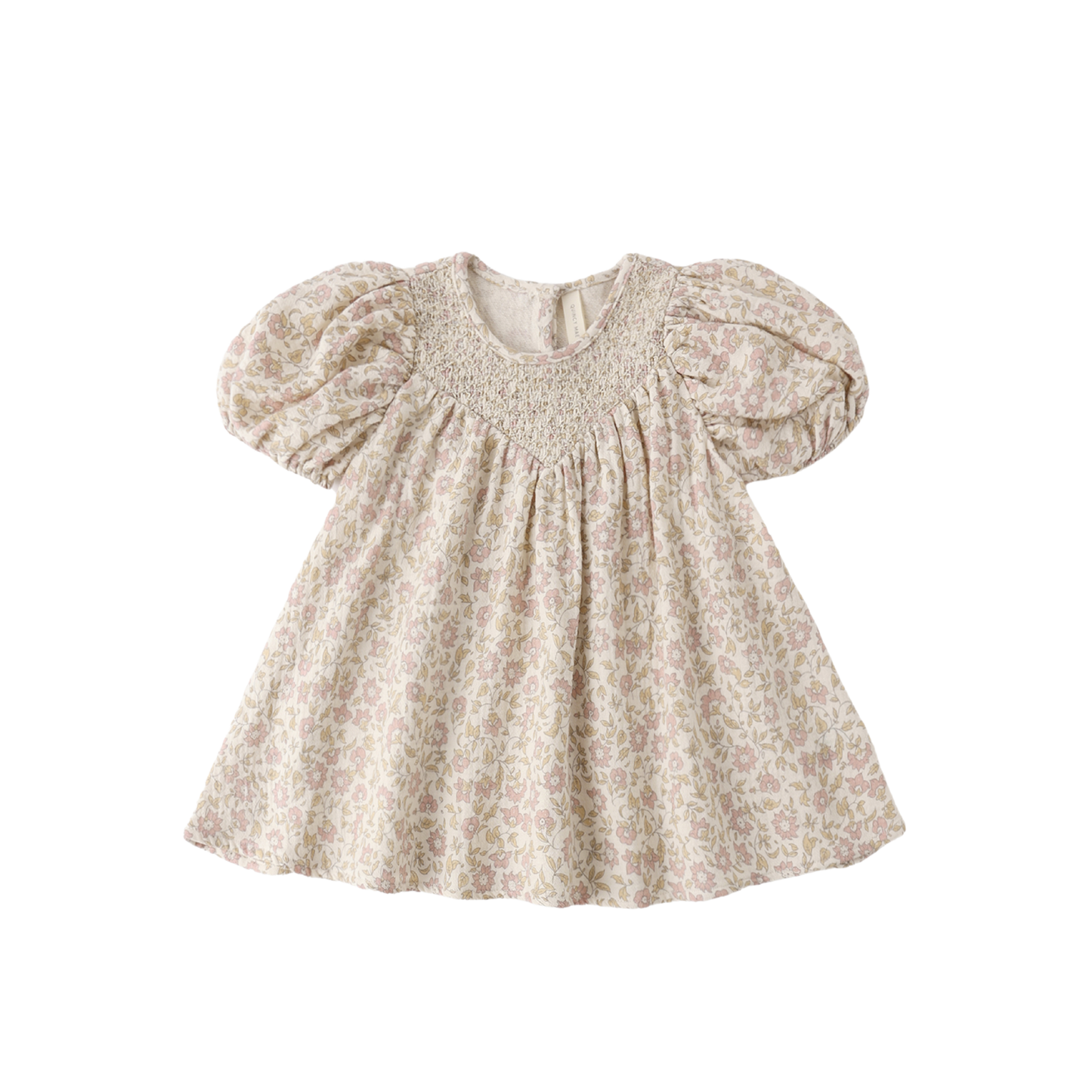 Quincy Mae Natural Carina Dahlia Short Sleeve Dress