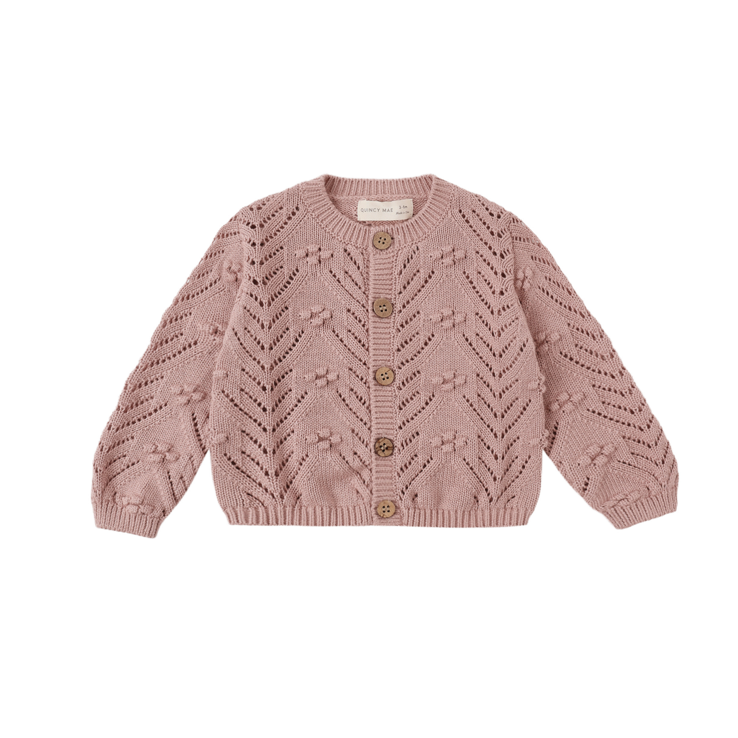 Quincy Mae Mauve Knit Long Sleeve Cardigan