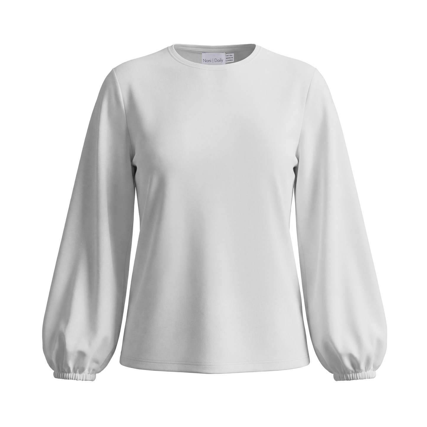 Noni Daily White Bubble Sleeve T Shirt