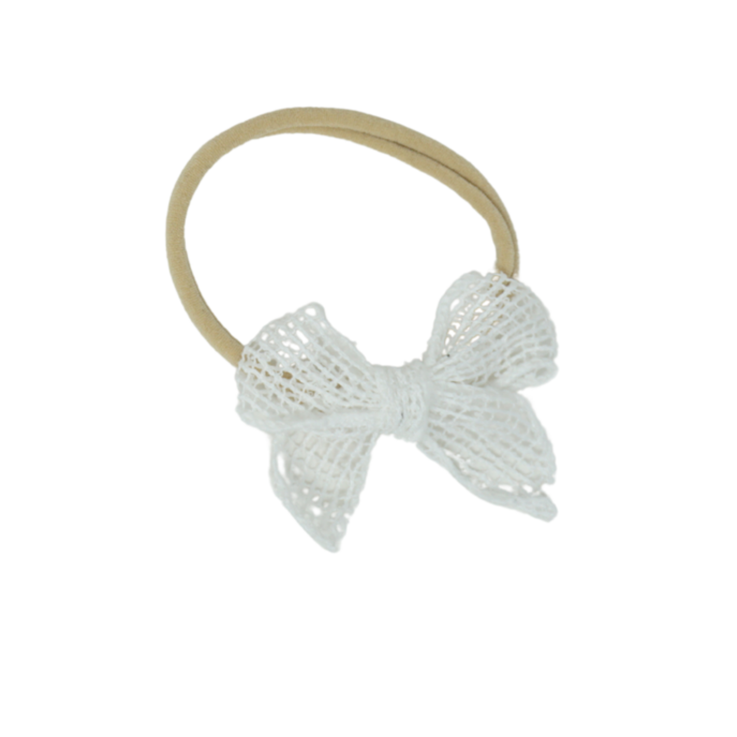 Bandeau White Netting Crochet Collection Nylon Baby Band