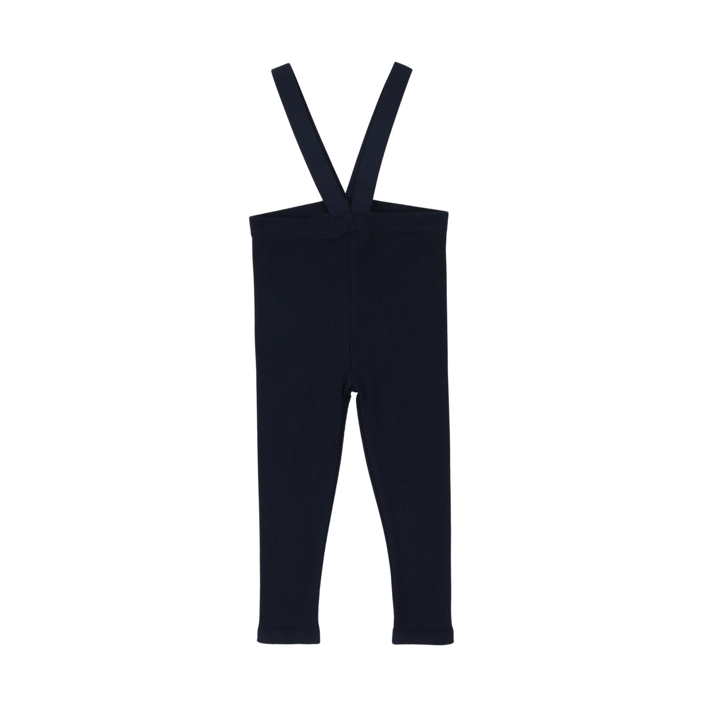 Lil Legs Navy Knit Short Suspender Leggings