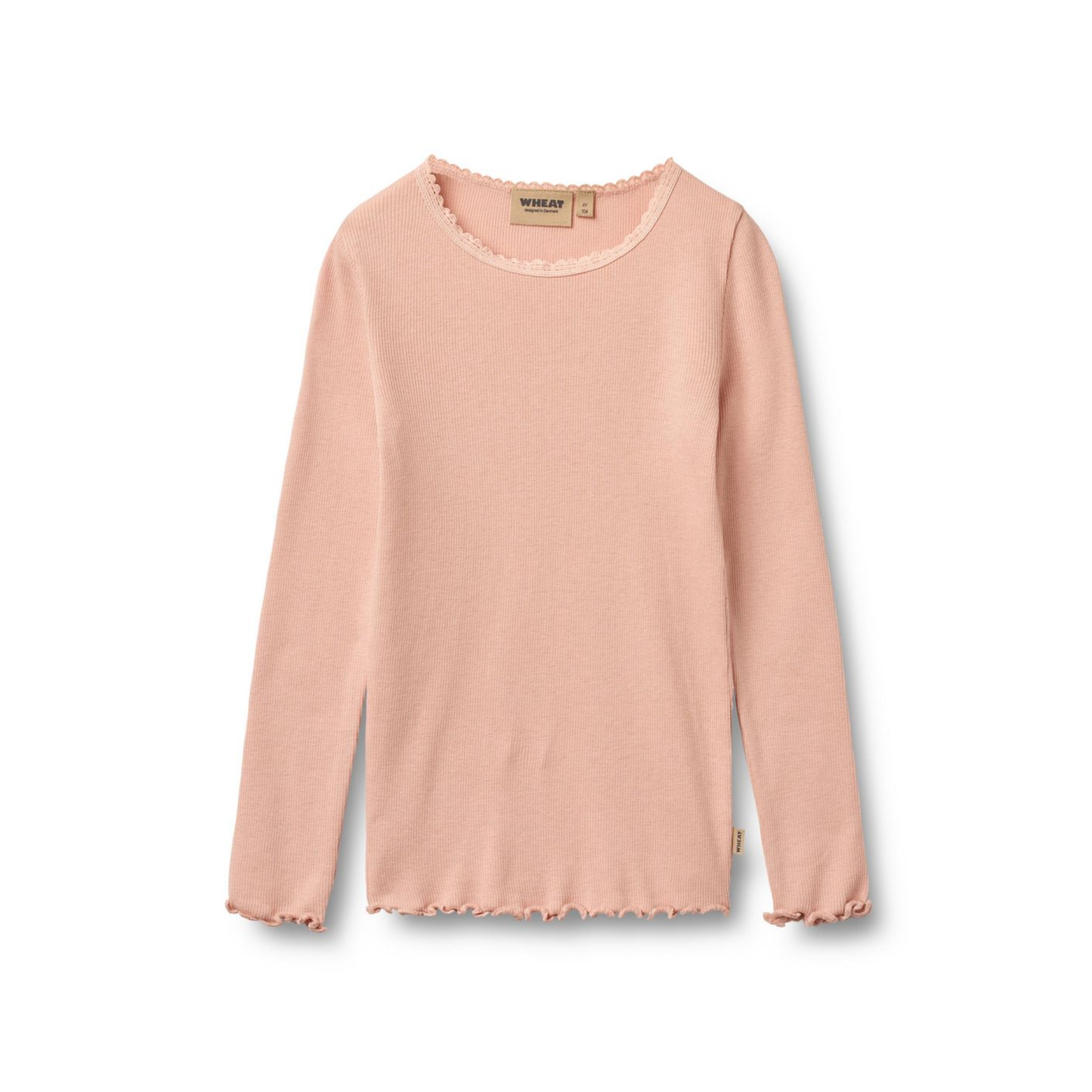 Wheat Rose Cloud Reese Rib Long Sleeve Tee