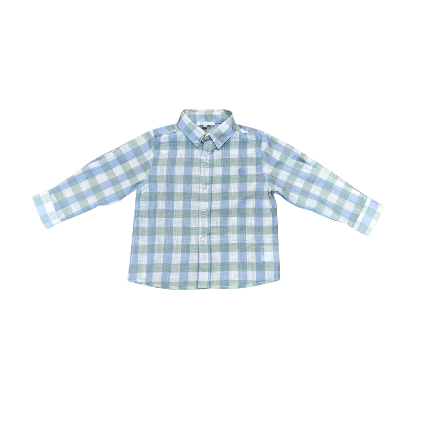 Patachou Sage/Sky Check Long Sleeve Shirt