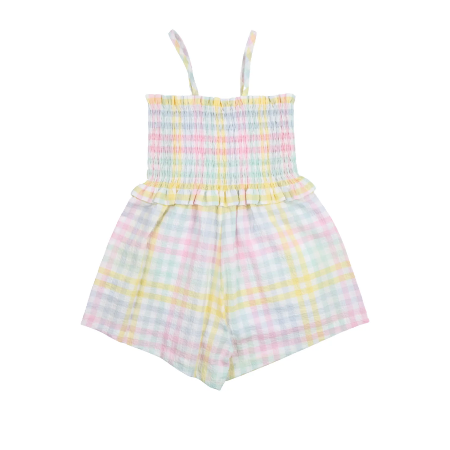 The New Society Mallow Check Romper