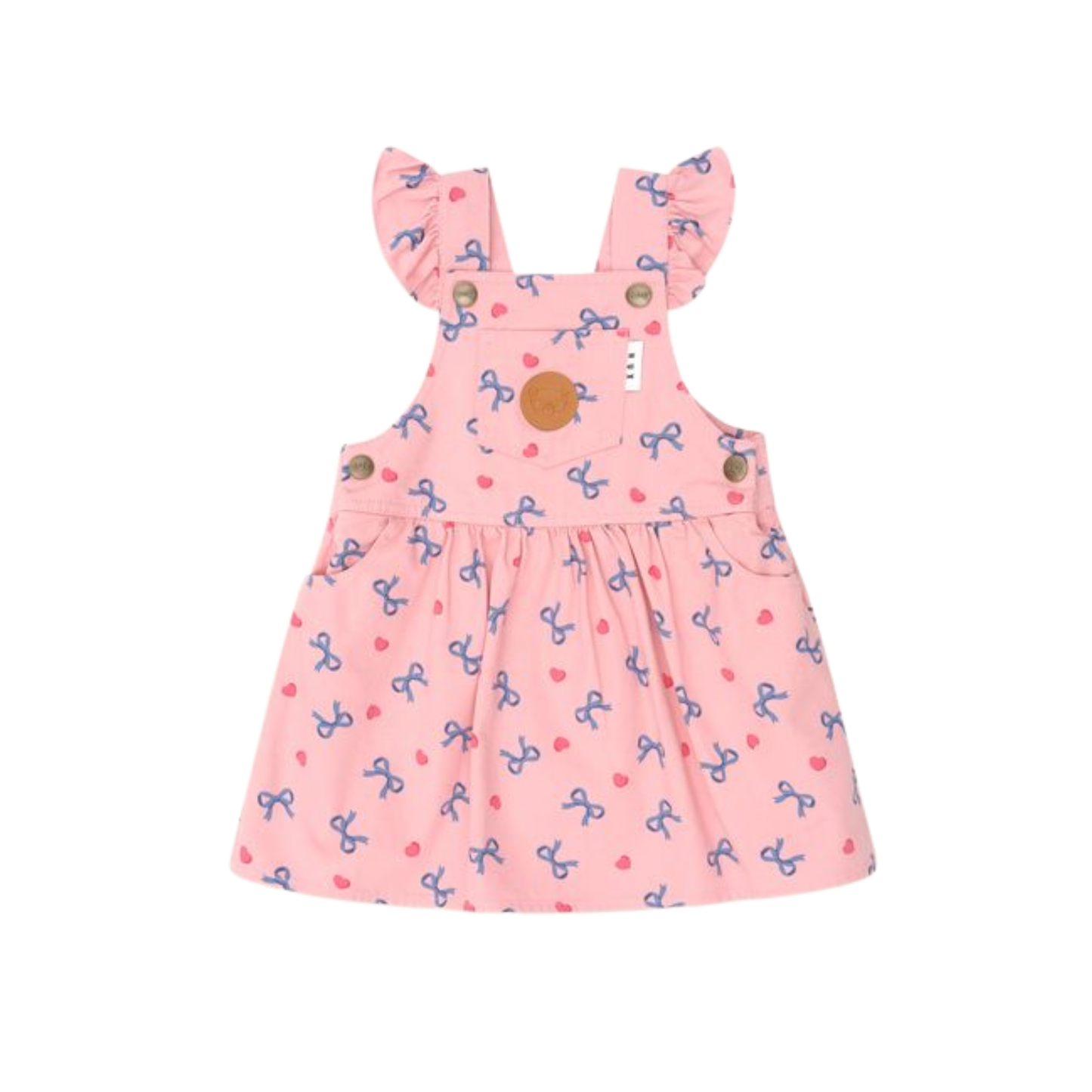 Huxbaby Dusty Pink Hearts And Bows Jumper