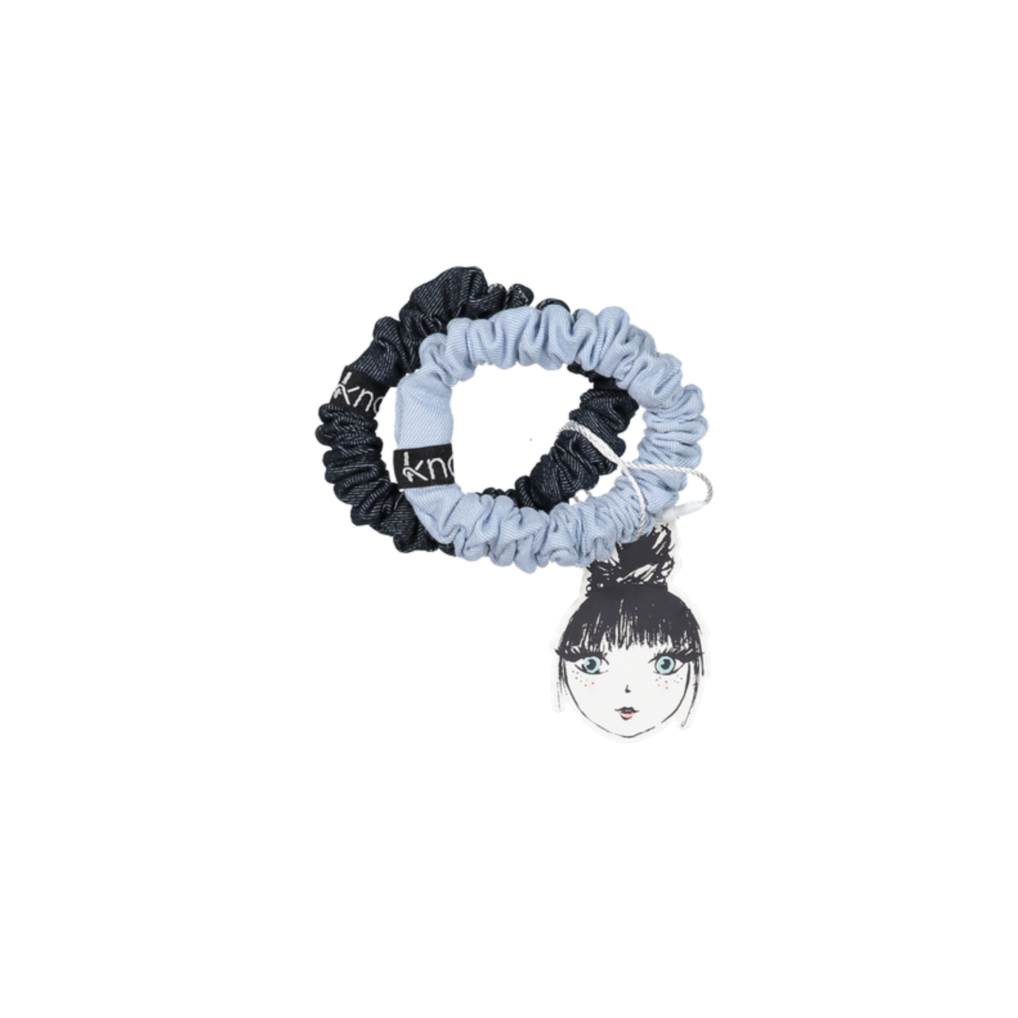 Knot Denim Vintage Denim Scrunchie Set