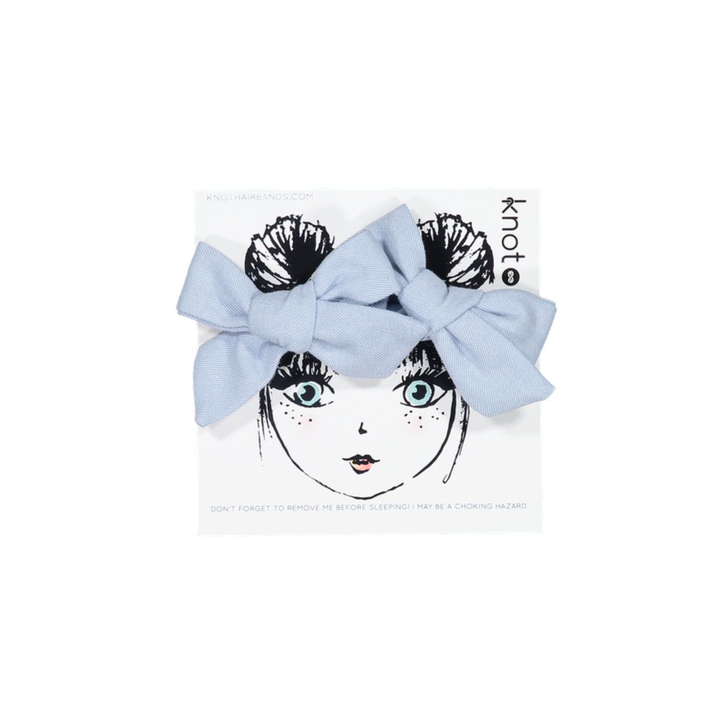 Knot Light Wash Vintage Denim Bow Set