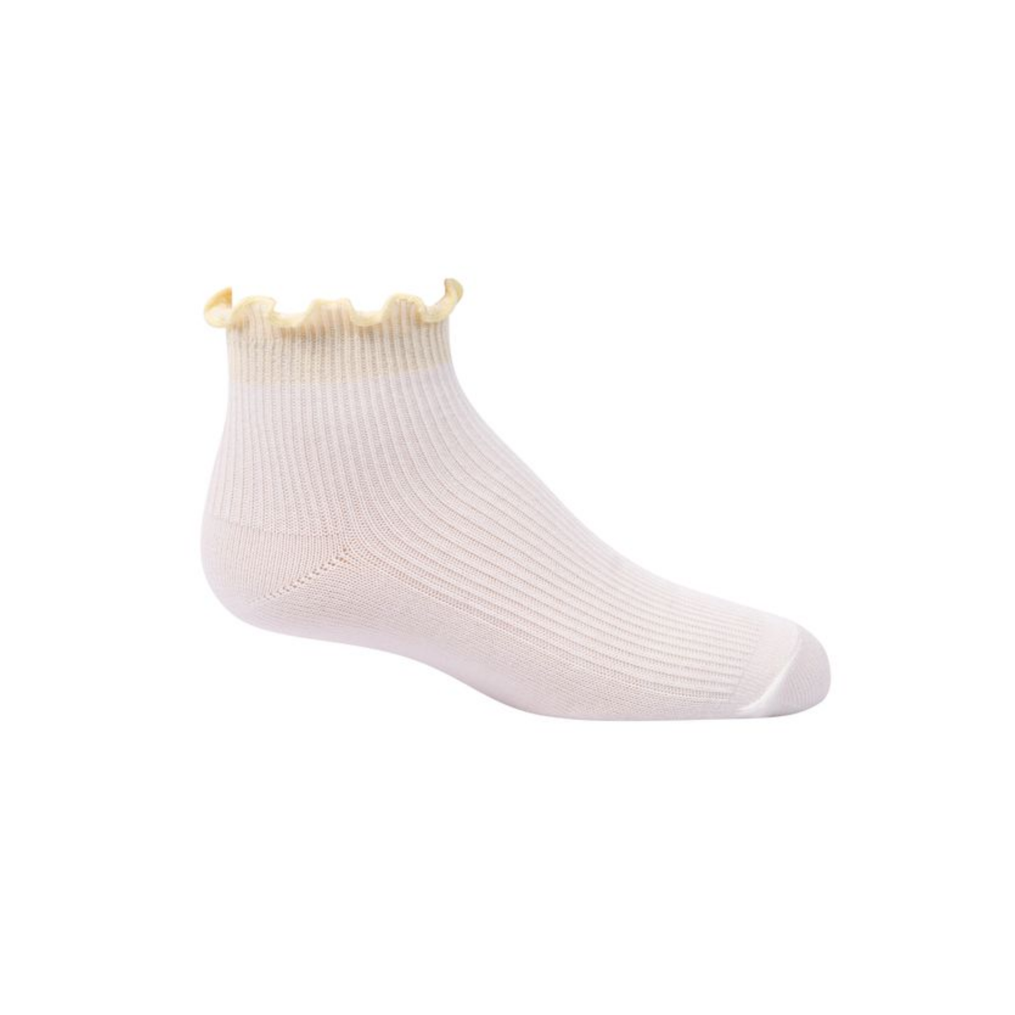 Zubii 011 Light Yellow Colored Scalloped Edge Ankle