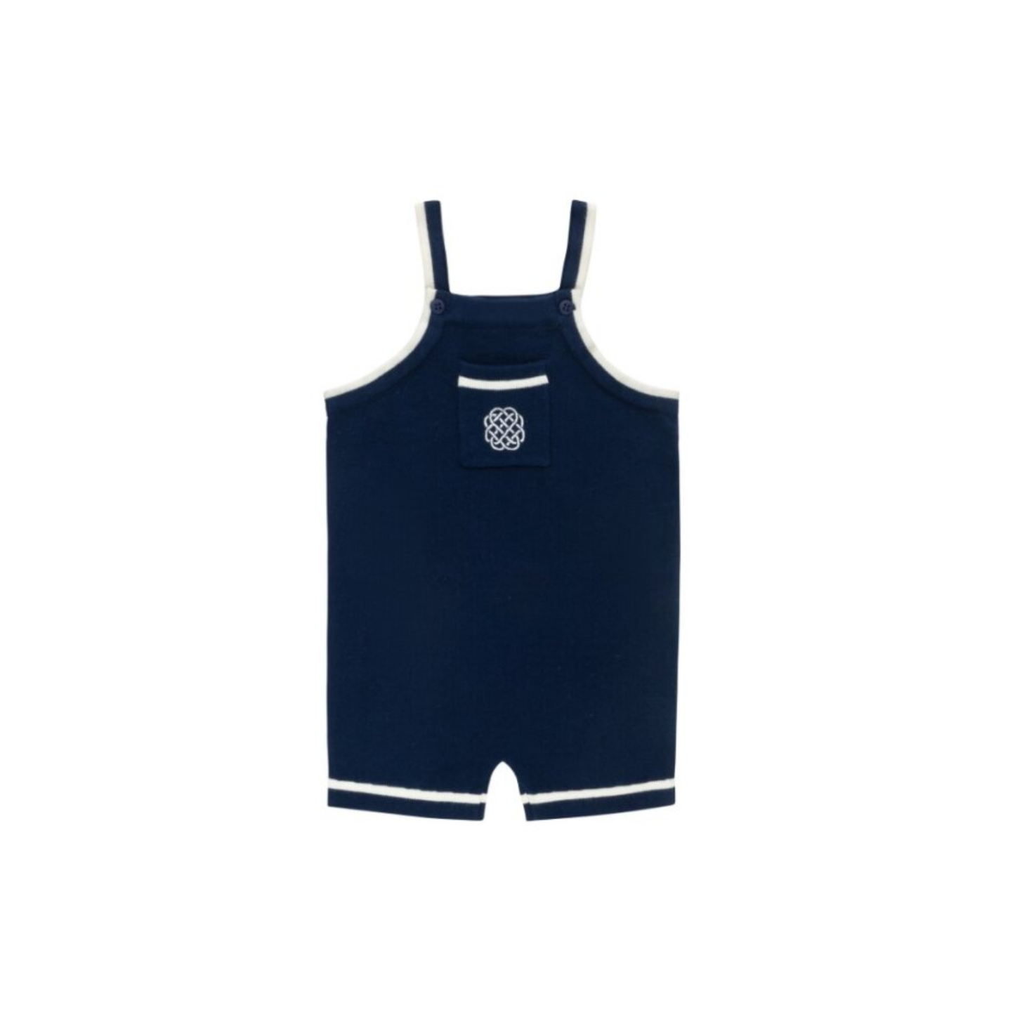 Looms Navy/Ivory Mesh Knit Collection Romper