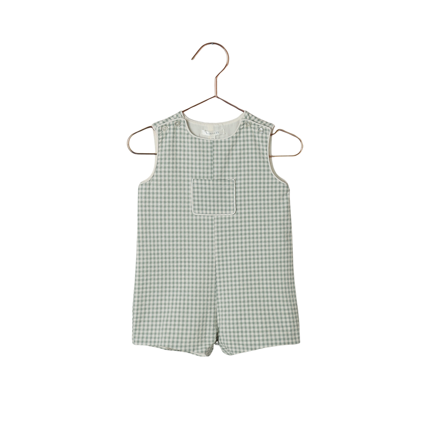 Noralee Eucalyptus Georgie Check Romper