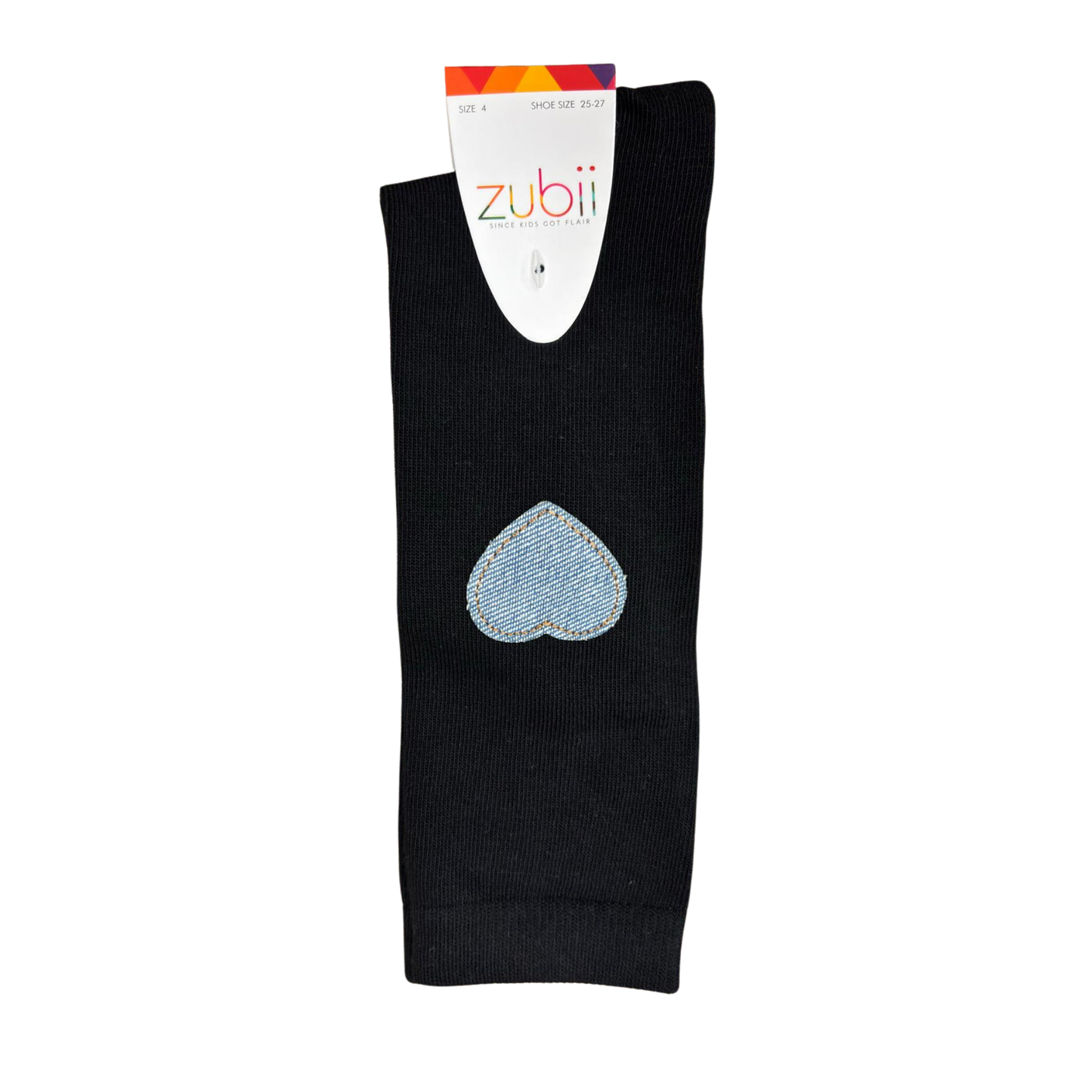 Zubii 9 Black Denim Heart Knee