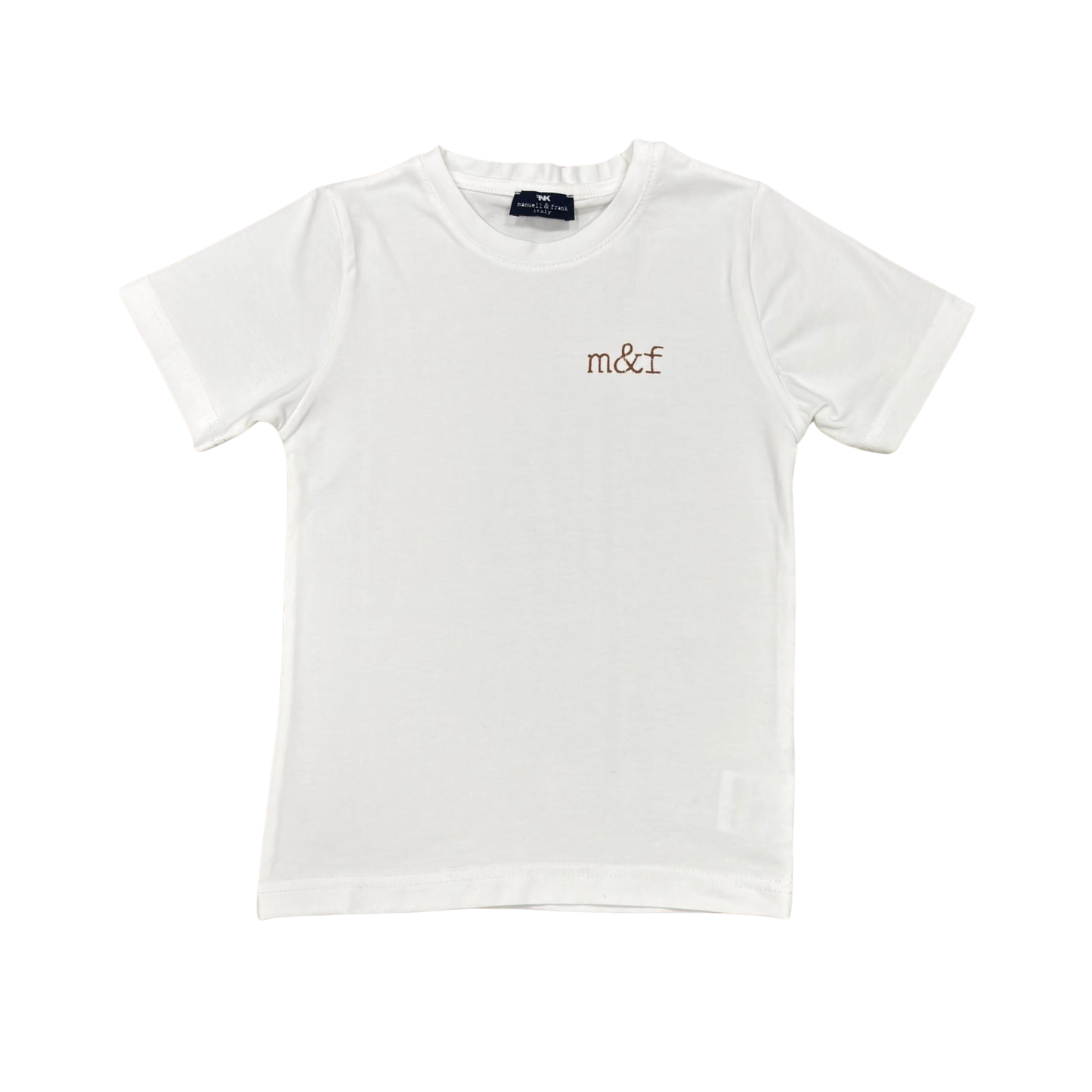 Manuell & Frank White Signature Chest Short Sleeve Tee