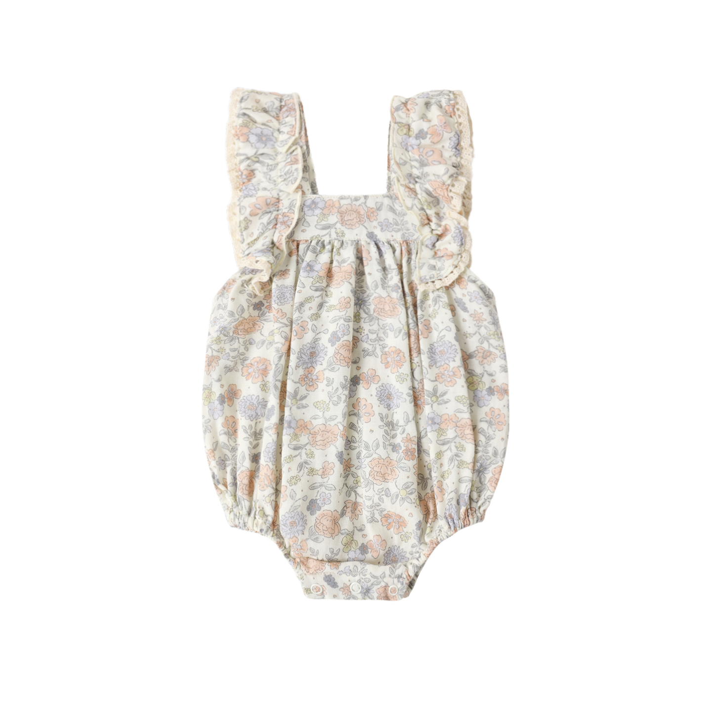Rylee+Cru Ivory Maya Bloom Romper