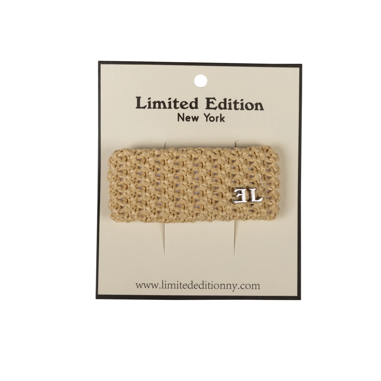 Limited Edition Natural Crochet Raffia Hair Clip