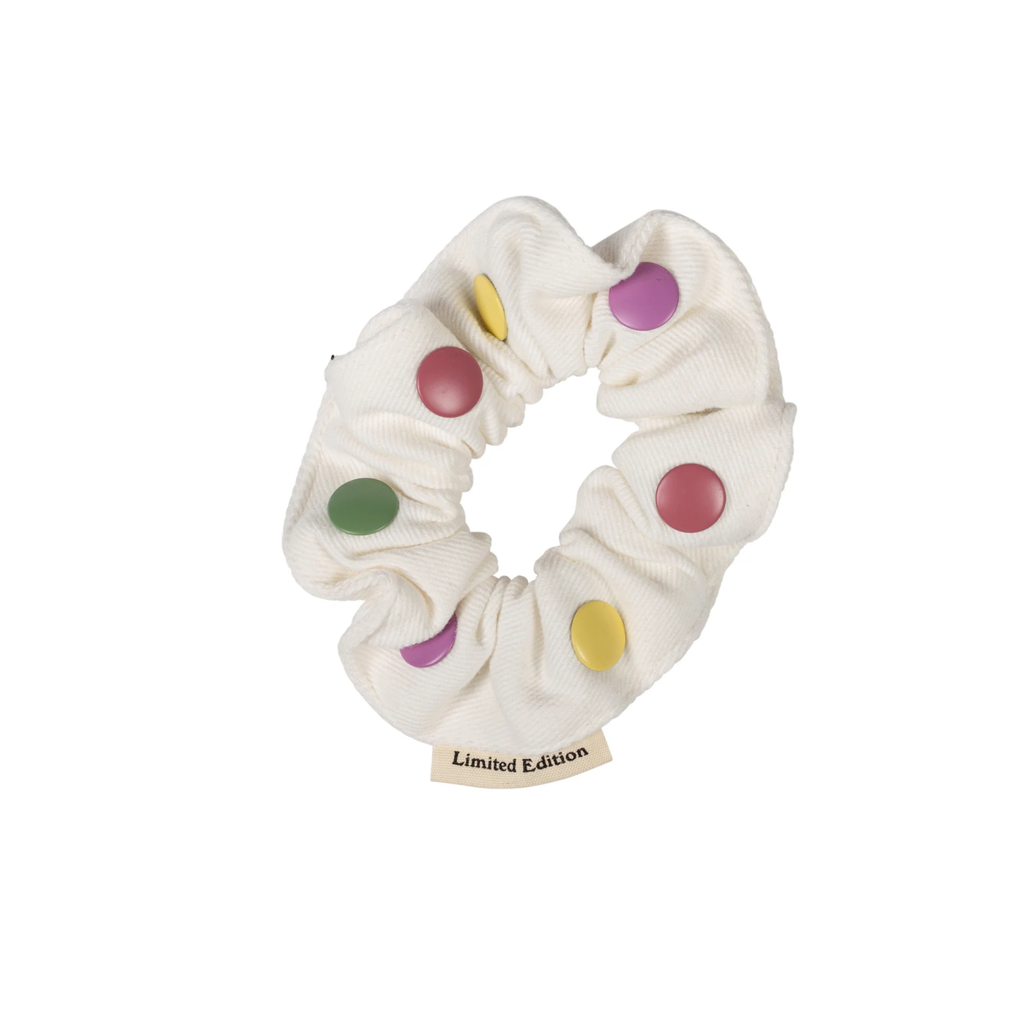 Limited Edition White Denim Snap Scrunchie