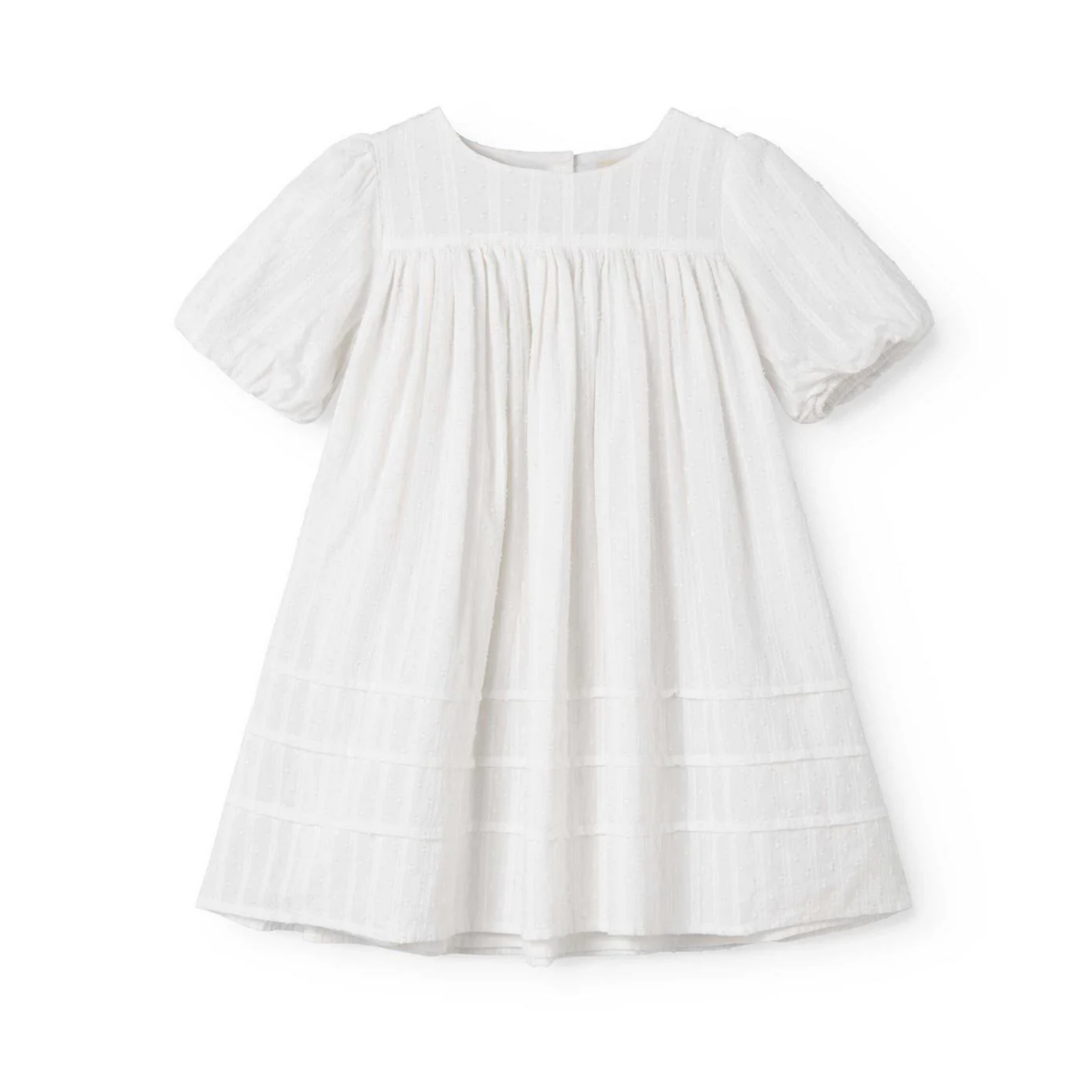 Marmar White Duky Short Sleeve Dress