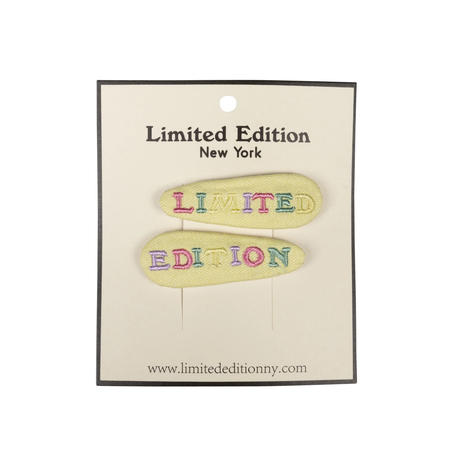Limited Edition Yellow Embroidered Logo Snap Clip Set