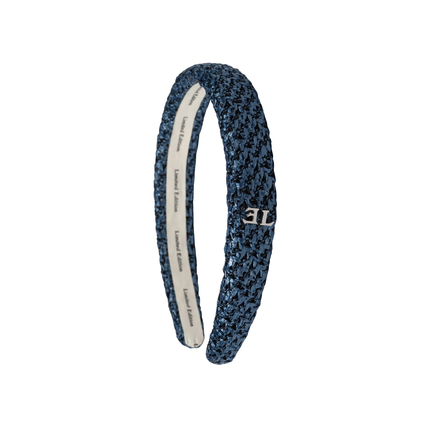 Limited Edition Dusk Blue Crochet Raffia Headband Thin