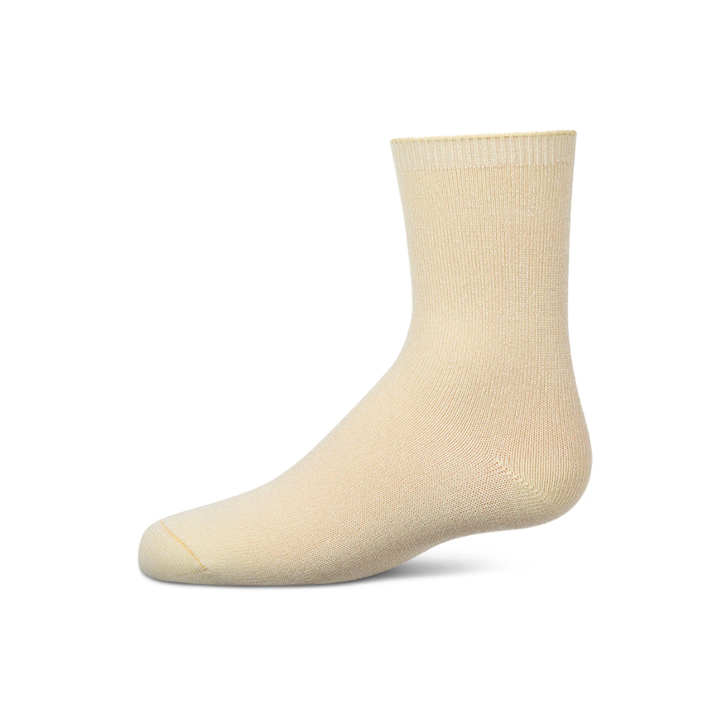 Memoi Canary Yellow Toddlers and Kids Basic Soft Rayon from Bamboo Crew Socks