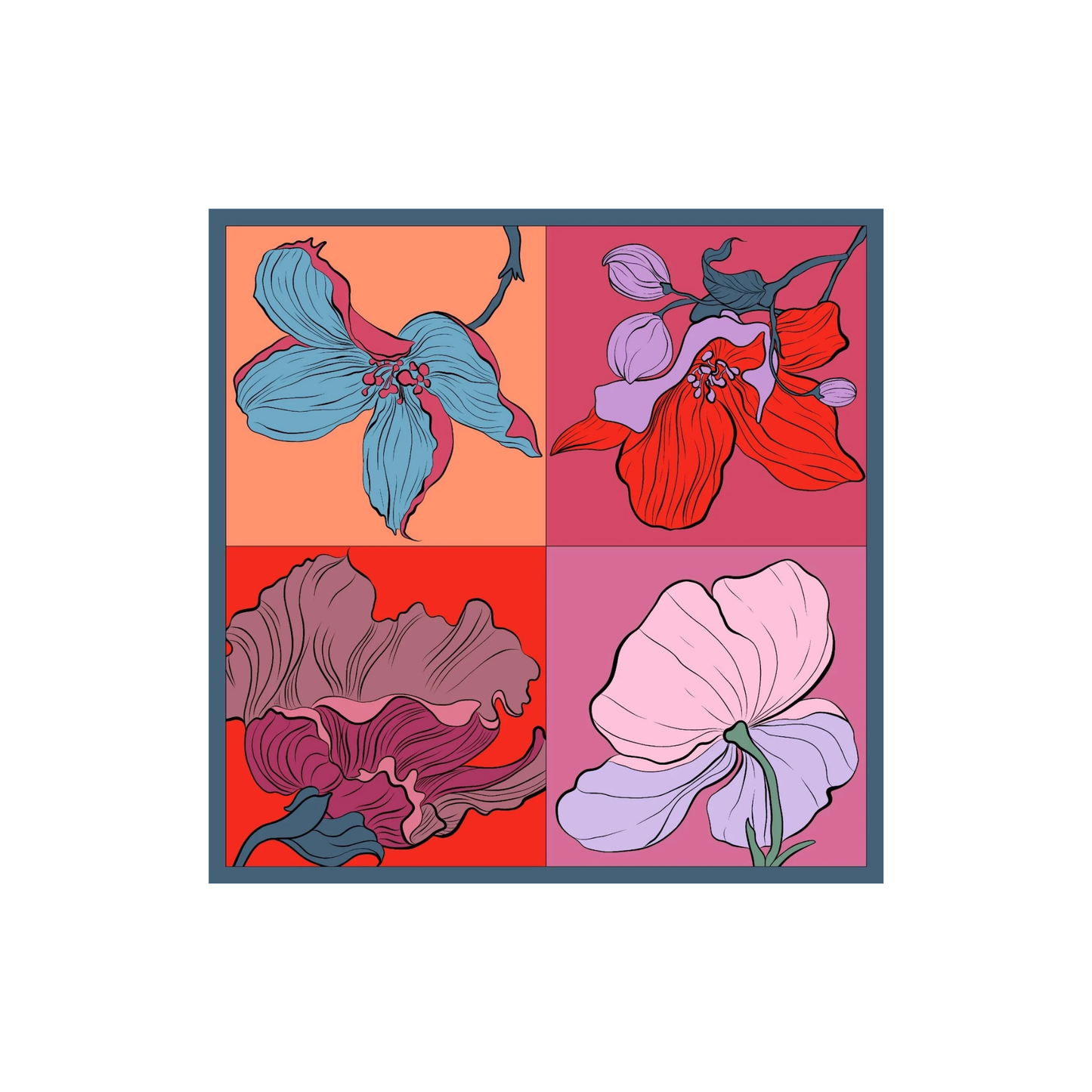 Nicsessories Electric Bloom Headscarf