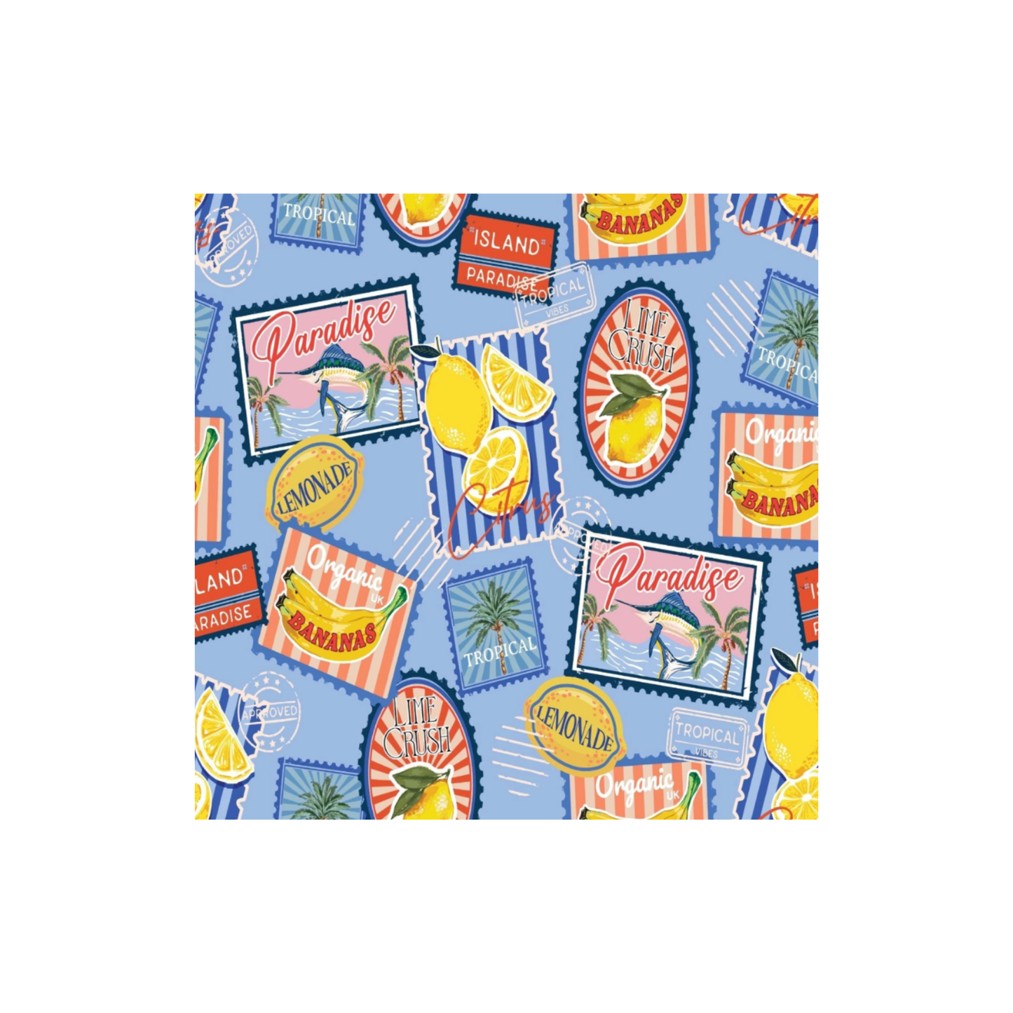 Nicsessories Citrus Stamp Headscarf
