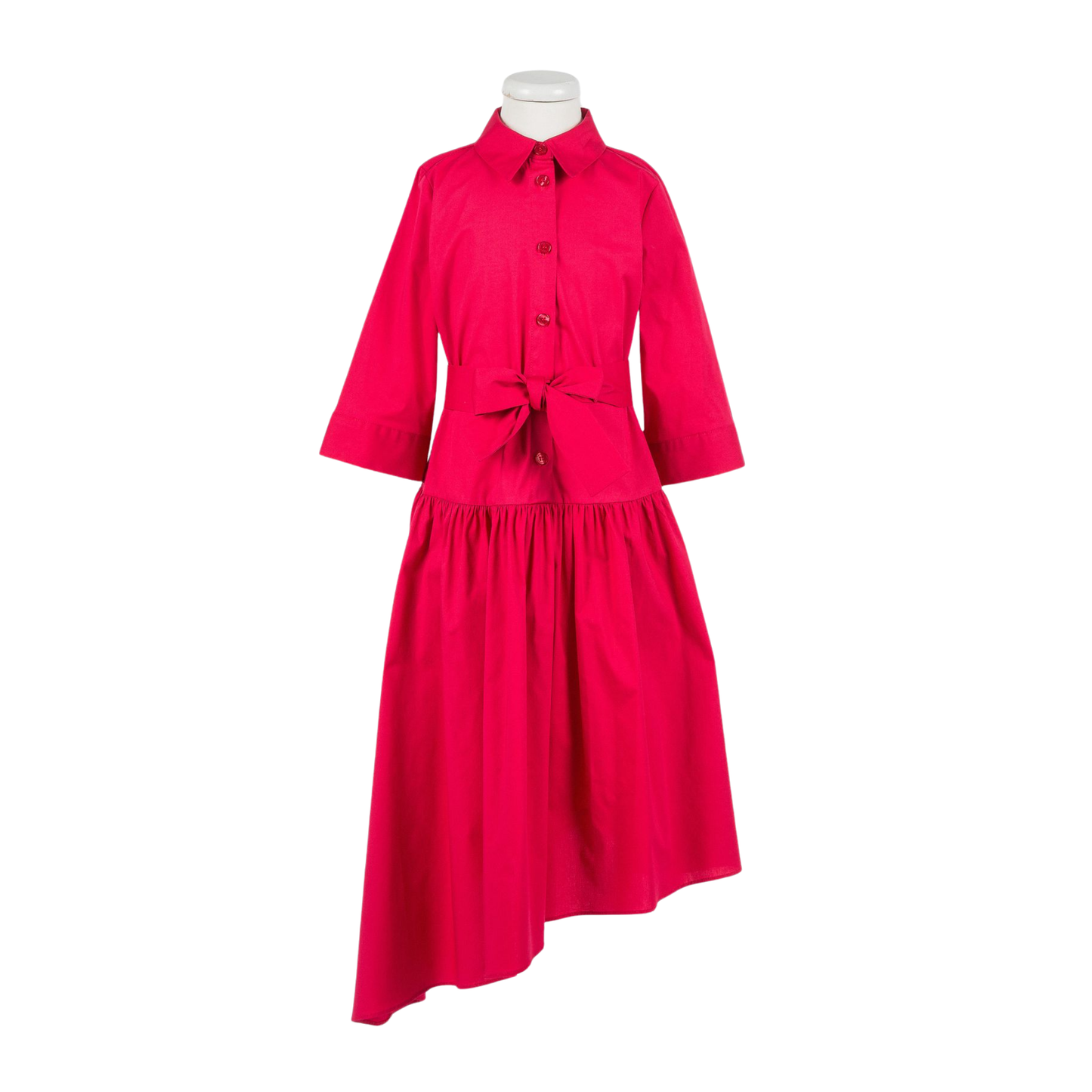 Twinset Magenta Button Down Long Sleeve Dress