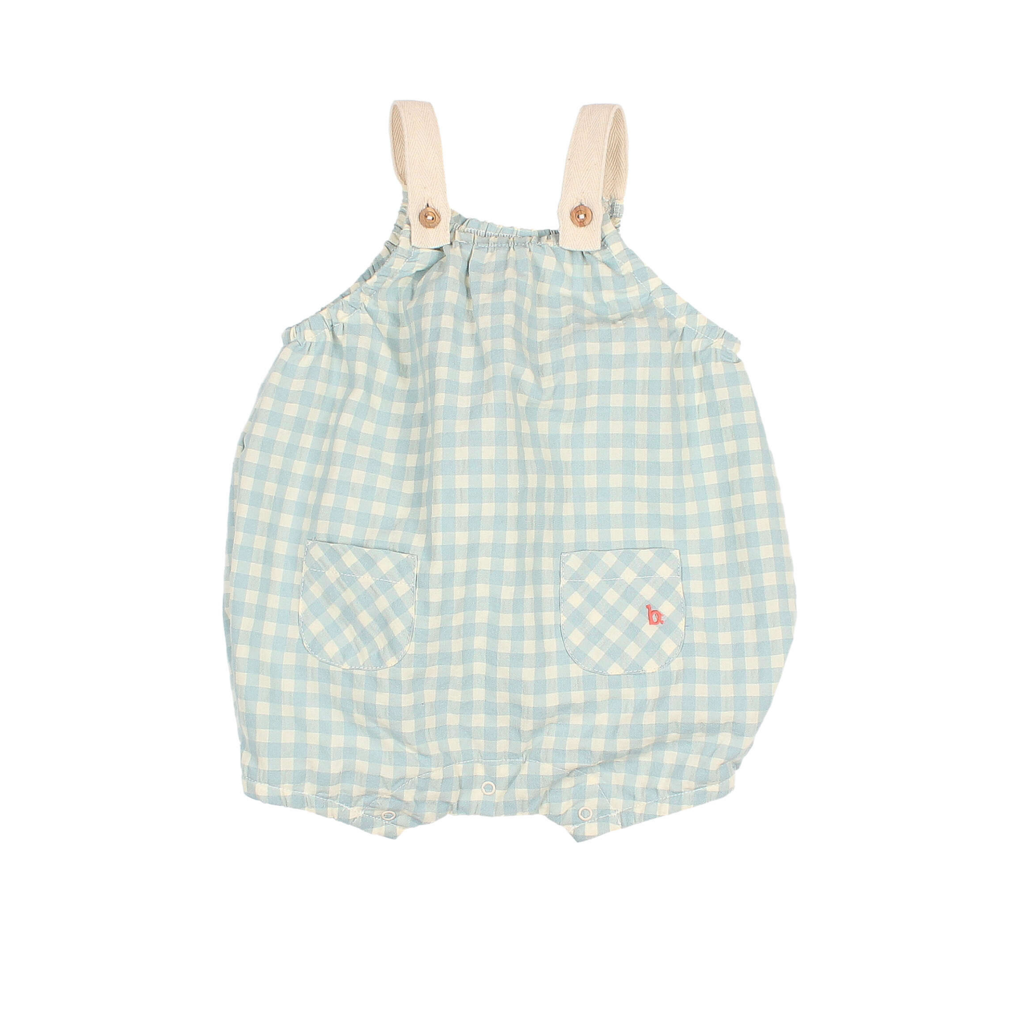 Buho Aqua Gingham Romper