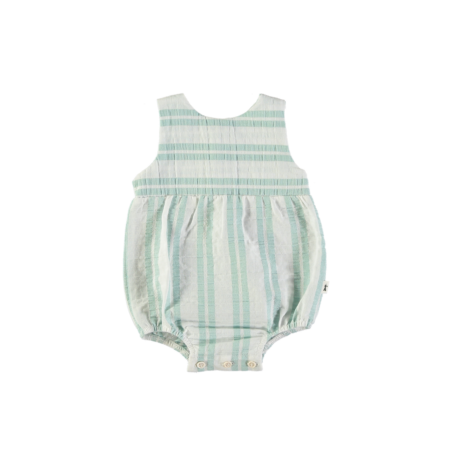 Petit Indi Mint Stripe Romper